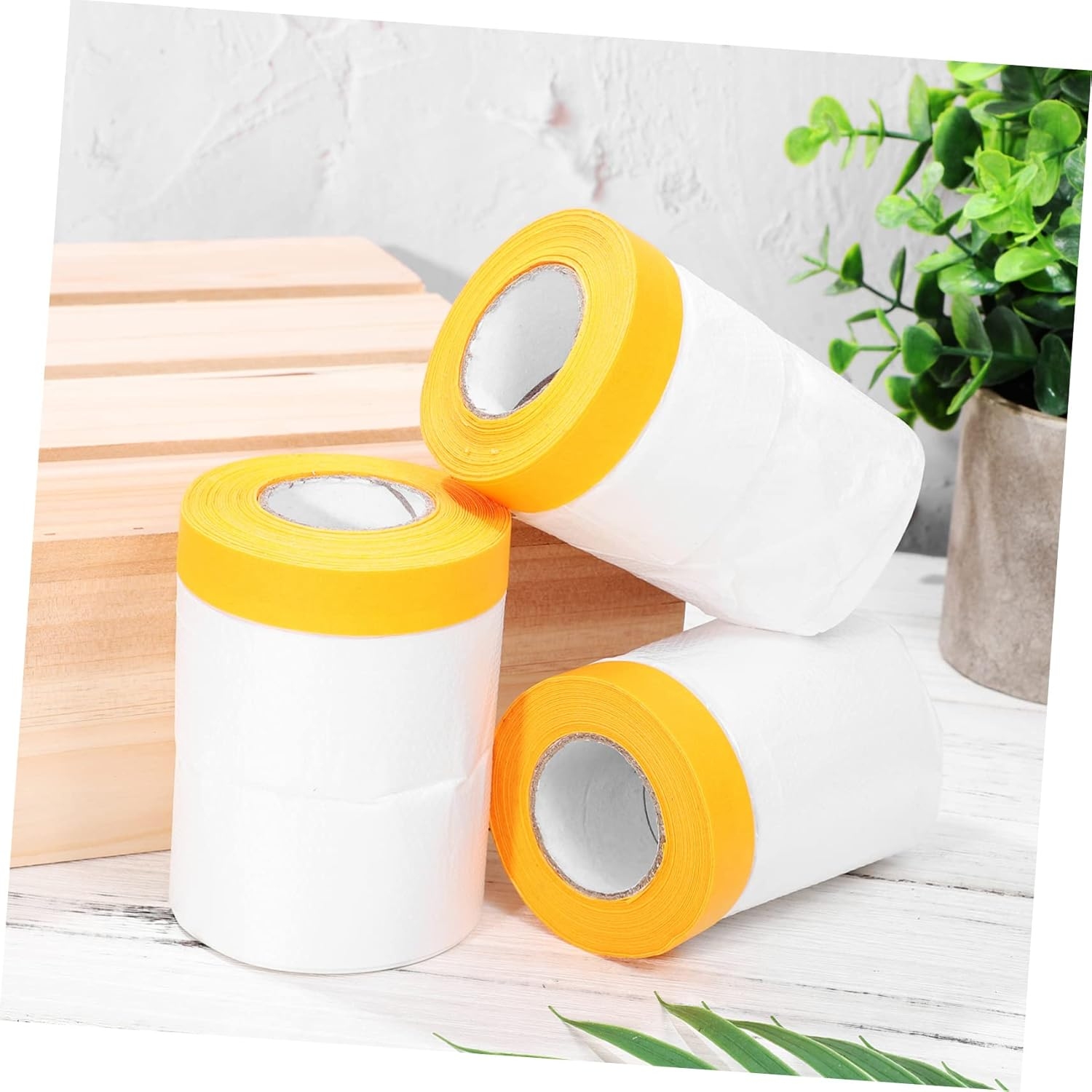 Masking Film and Self-Adhesive Cover Film Roll Set 6Pcs for Floor Furniture and Wall Protection image number 6