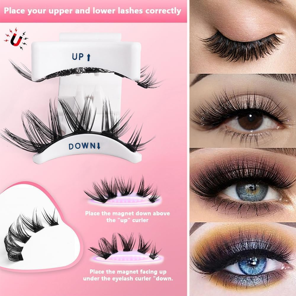 TTPSRY Magnetic False Eyelash Kit Glue Free, Easy to Apply, Natural-Looking Lashes with Magnetic Alignment, Perfect for Beginners and Daily Use(#4) - 3 image number 2