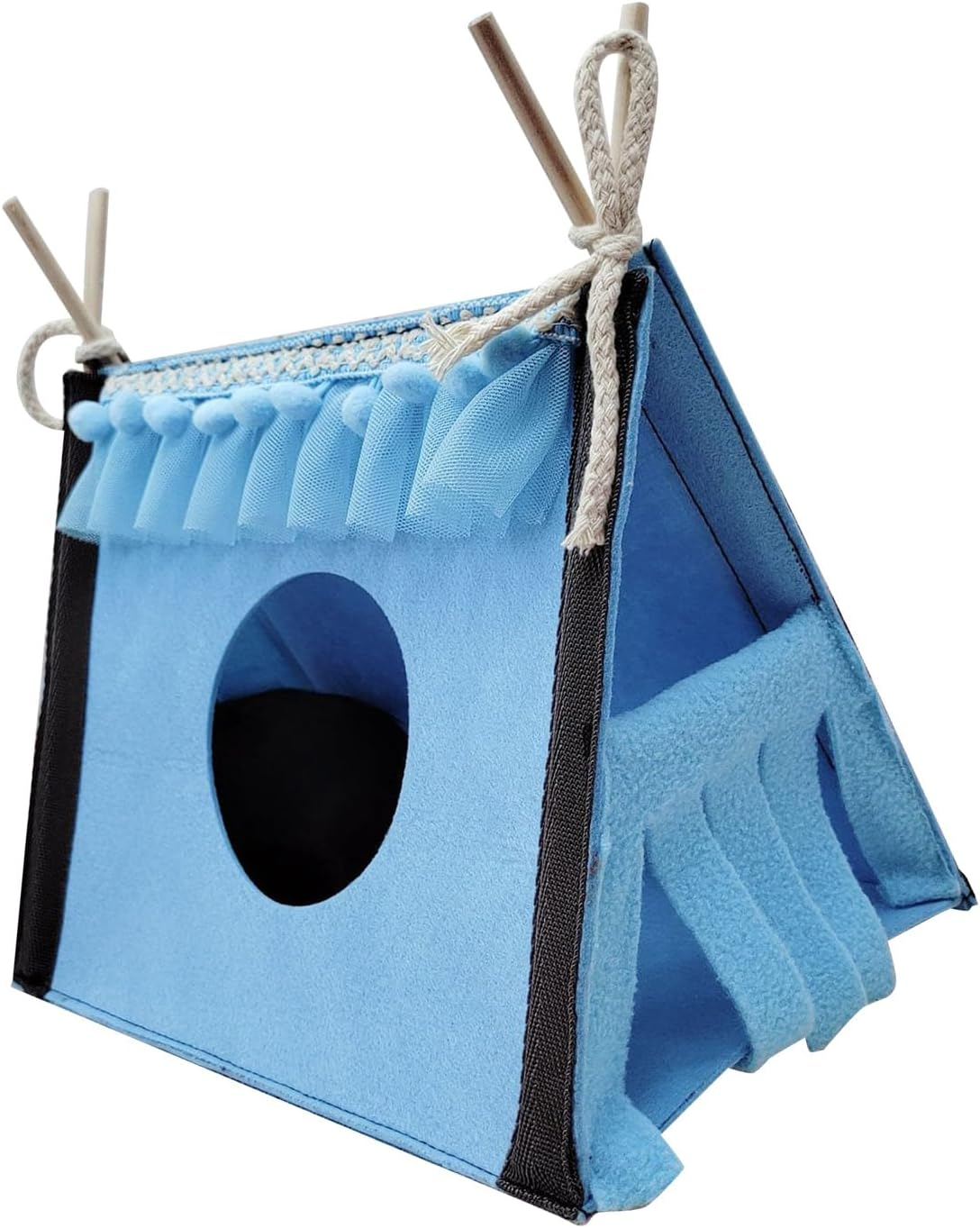 Rat Hideout Tunnel Tent Toy, Guinea Pig Hideout Tunnel Tent Comfortable Simple Installation Convenient Clean Multifunctional for Home (Blue) image number 4