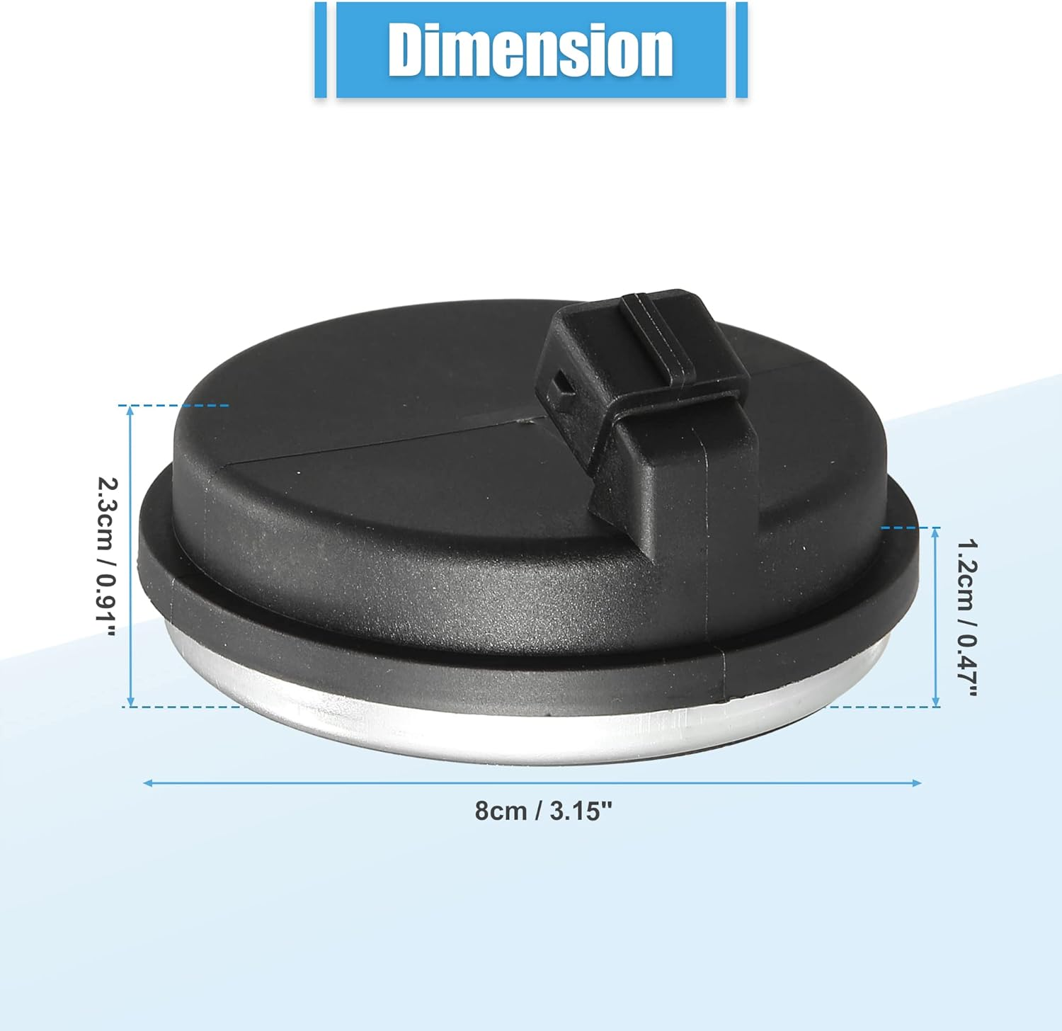 X AUTOHAUX Rear Hub Bearing ABS Speed Sensor for Hyundai Veloster N Tucson Sonata W/O AWD for Kia Sportage 2WD 58980-C1100 Rear Hub Wheel Speed Sensor Cap Rear Left Right Black ABS image number 6