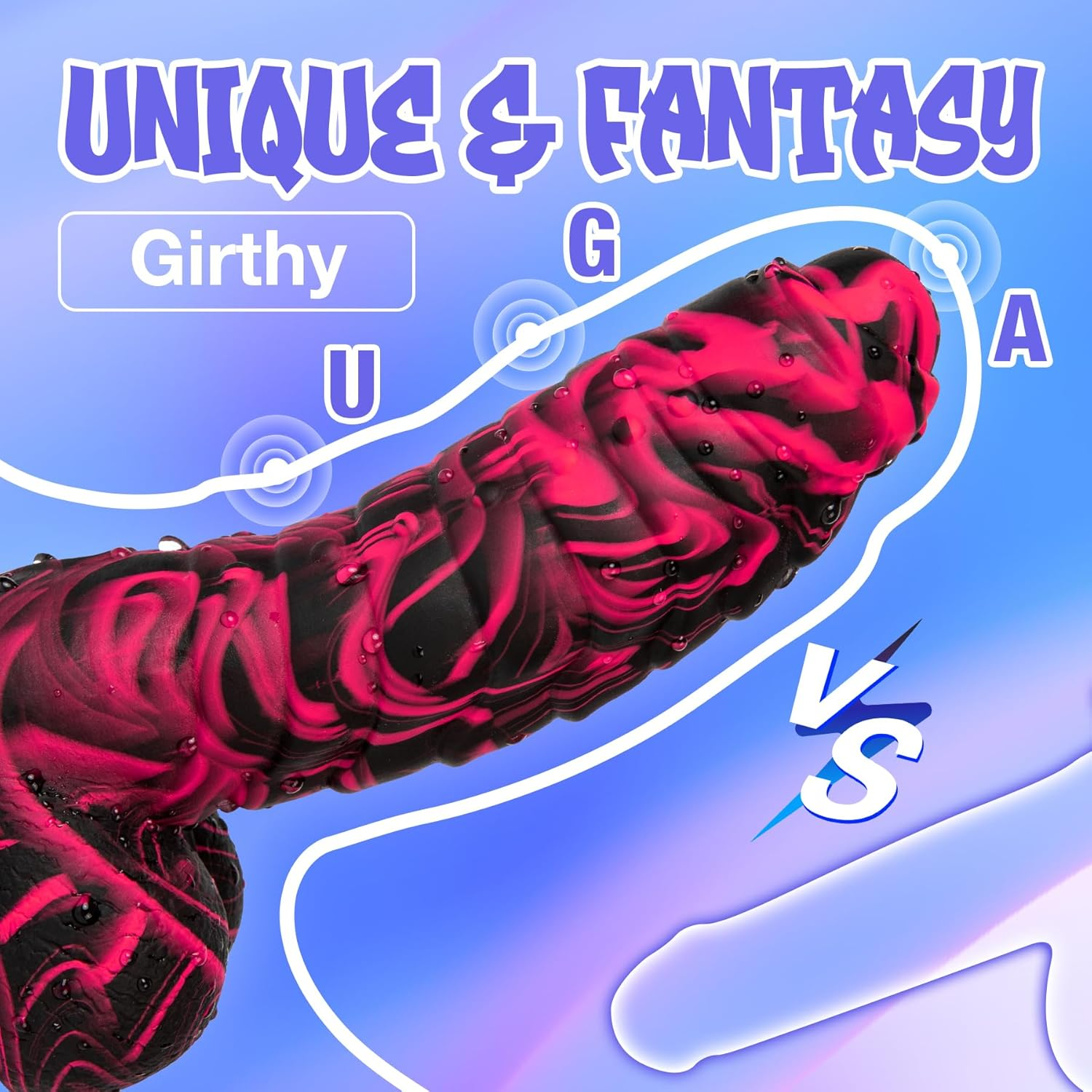 Realistic Dildo Neat and Unique, 7.16 Inch Colorful Dildo with Strong Suction Cup for Hands-Free Play Adult Sex Toys for Women Men and Couples image number 2