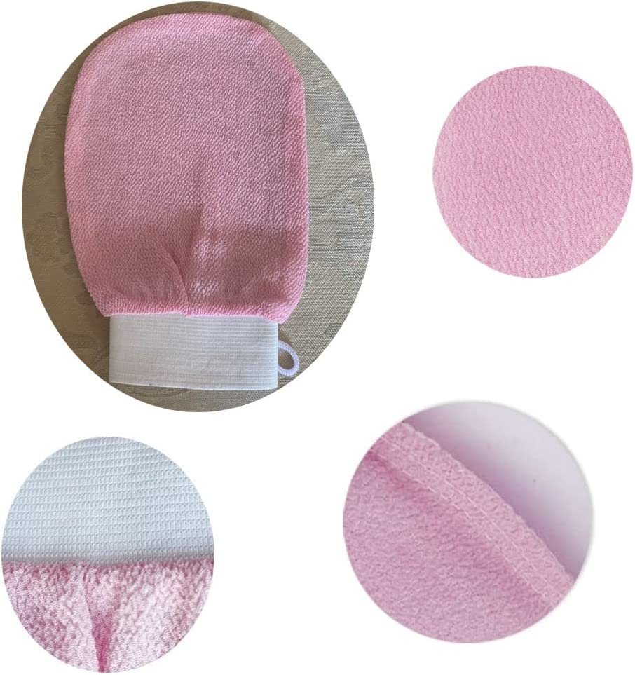1Pcs Exfoliating Mitt,Exfoliating Gloves，Body and Face Scrub, Remove Dead Skins and Impurities,Viscose Silk Material Exfoliating Glove for for Bath, Smoother and Healthier Skin (BLACK) image number 6