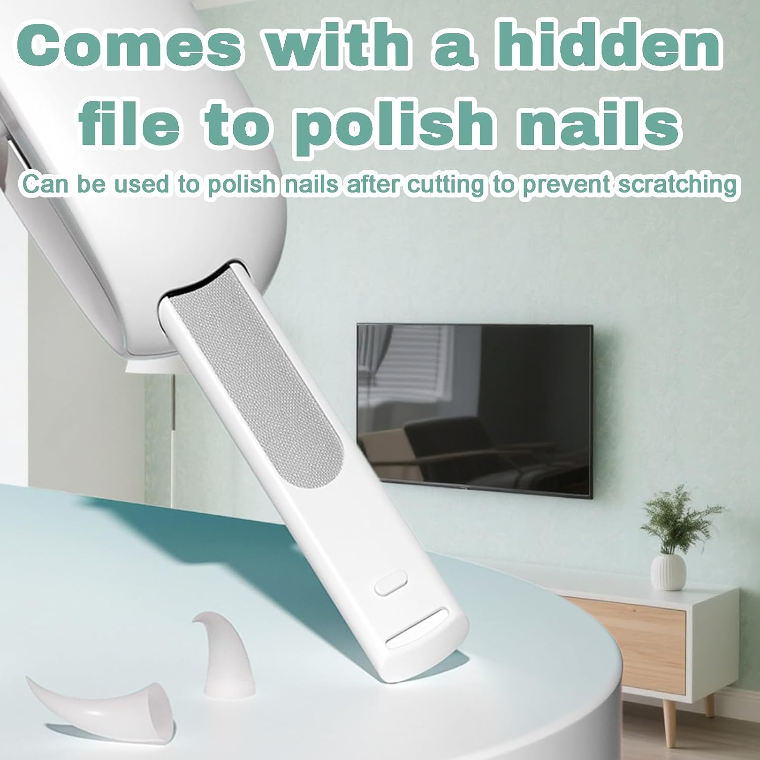 Cat Nail Clippers with Adjustable Aperture, Hidden Nail File and Clipping Debris Storage for Pet Grooming, Dog Nail Grinder，Cat Claw Dlippers image number 3