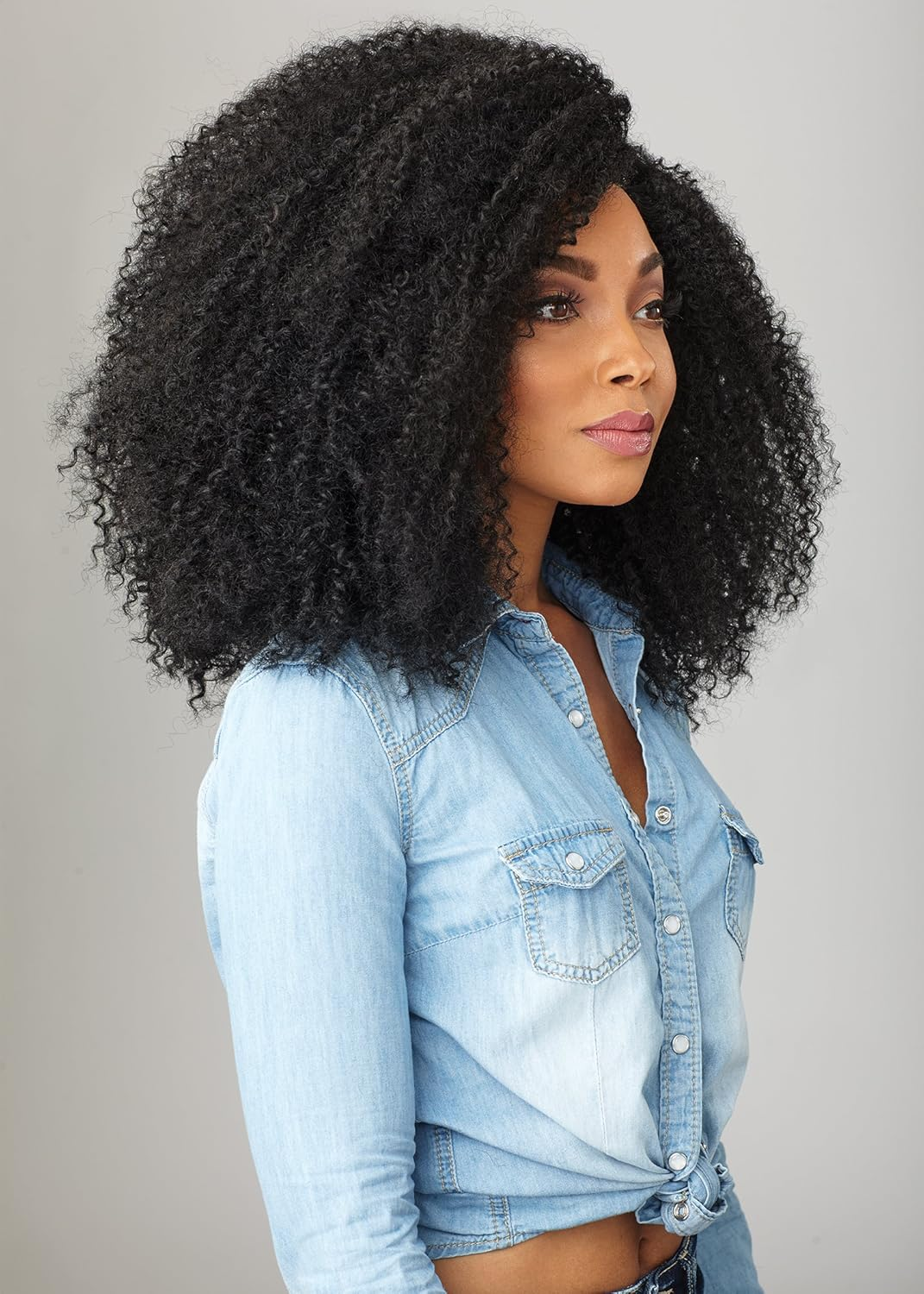 (1B) - Sensationnel Curls Kinks & CO KINKY 4B-4C Empress Lace Edge Wig - GAME CHANGER (1B [Off Black]) image number 1