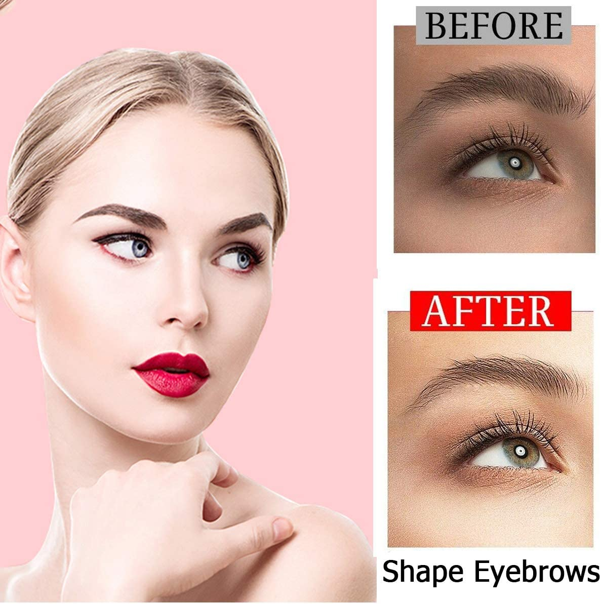 Eyebrow Razor for Women, Beoffer 40Pcs Multipurpose Exfoliating Dermaplaning Tool Face Razor and Eyebrow Razors for Women Man with Precision Cover (Pink Yellow) image number 6