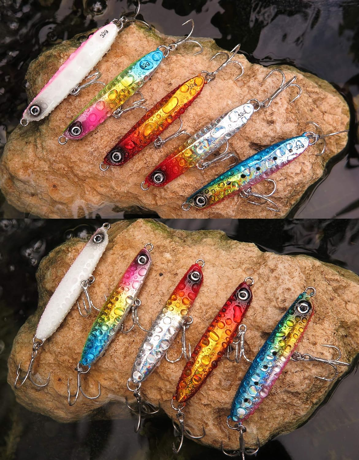 Aoarashi Lure Flounder Lure, Sea Bass, Metal Jig, 0.7 Oz (21 G), 1.1 Oz (32 G), 1.6 Oz (45 G), Set of Rear Center of Gravity, Distance, ST-46 Hook, Iron Plate Lure, Blue, Surf, Hairtail, Root Fish