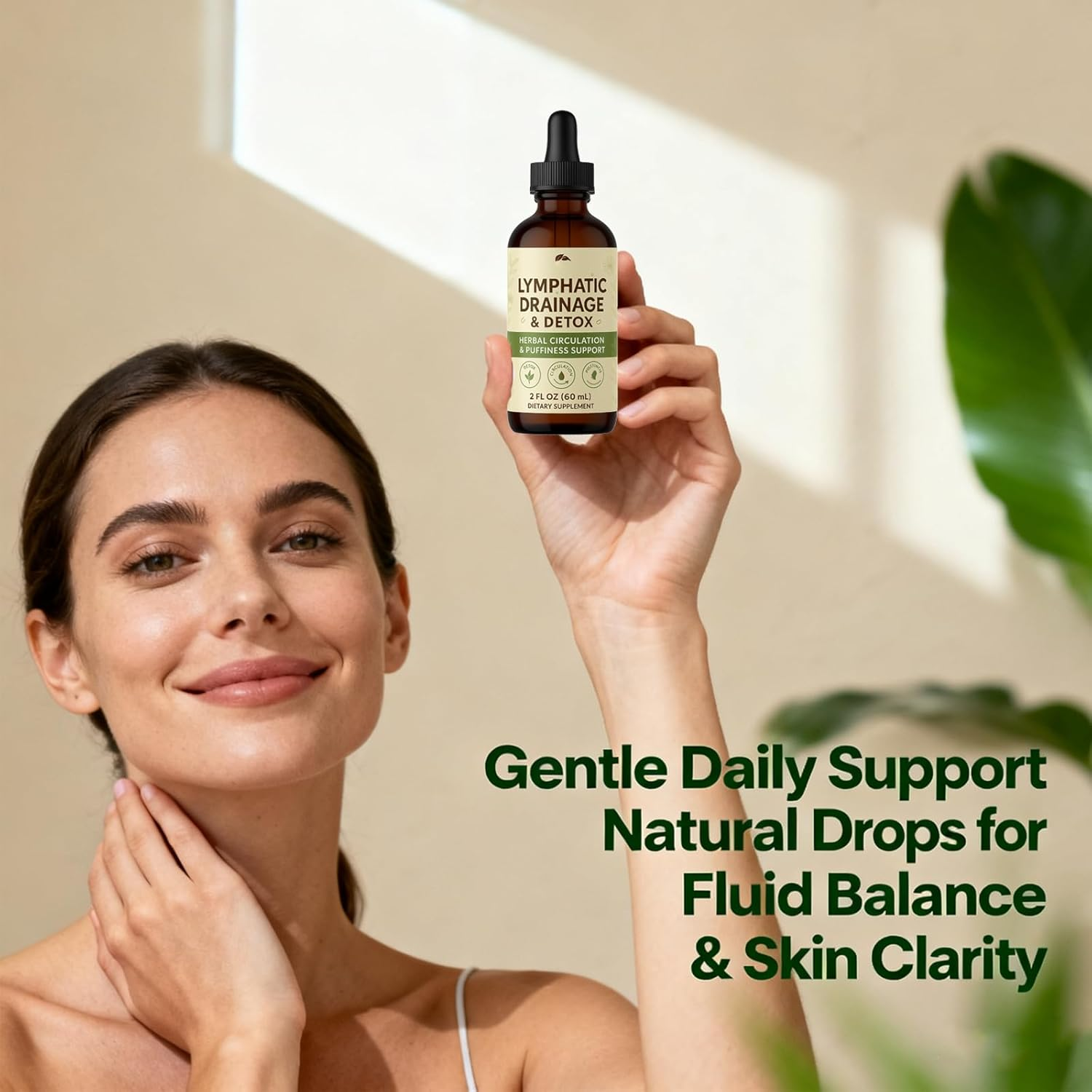 Lymphatic Drainage , for Fluid Balance & Puffiness Relief, Supports Natural Circulation & Skin Vitality, Natural Blend, Easy-To-Use Liquid  - 2 Fl Oz image number 6