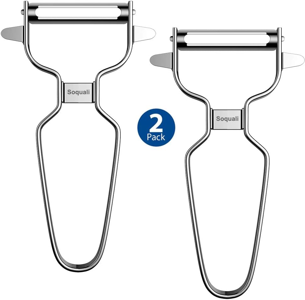 Stainless Steel Vegetable Peeler for Kitchen &ndash; Sharp Y Peeler Carrot Peeler with Ergonomic Handle, Easy Grip Potato Peeler Fruit Peeler, Rust Resistant Veggie Peeler, Easy Clean & Dishwasher Safe