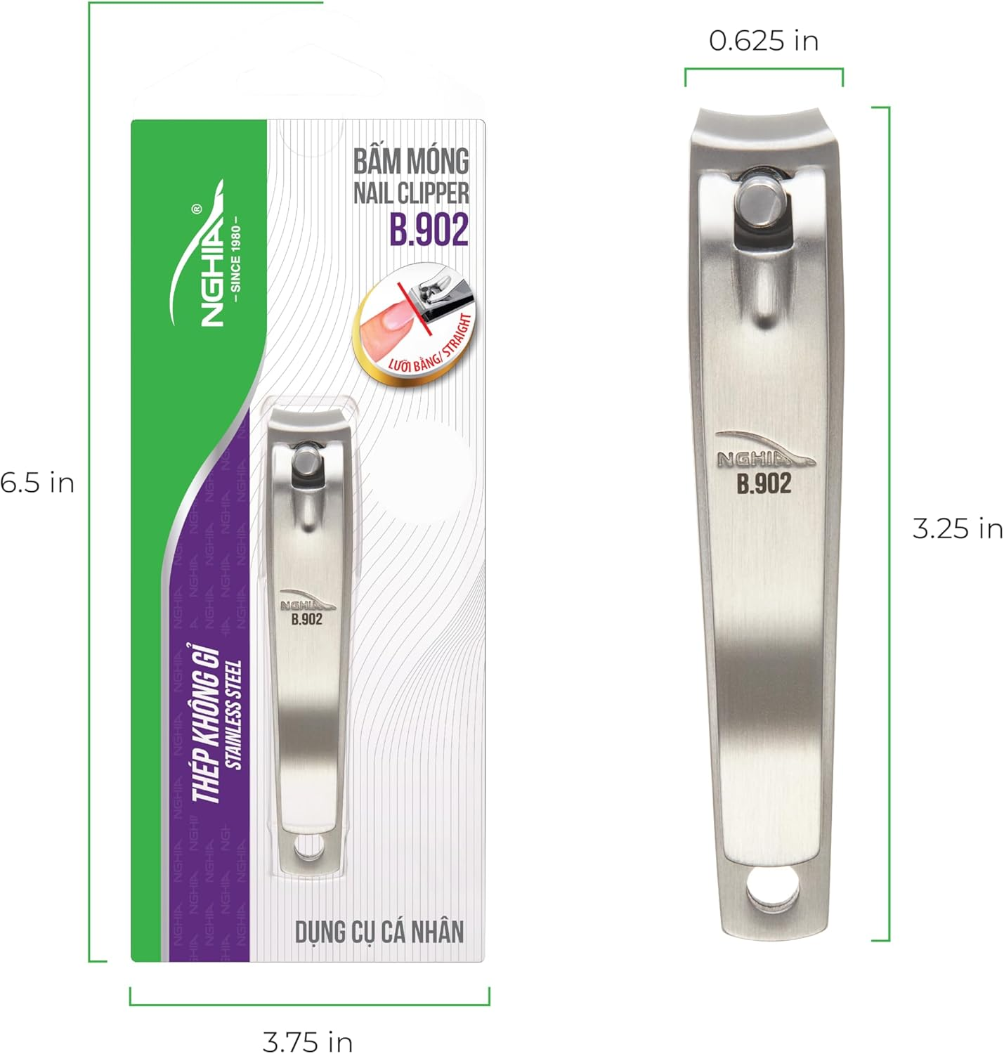 Nghia Stainless Steel Nail Clipper B-902