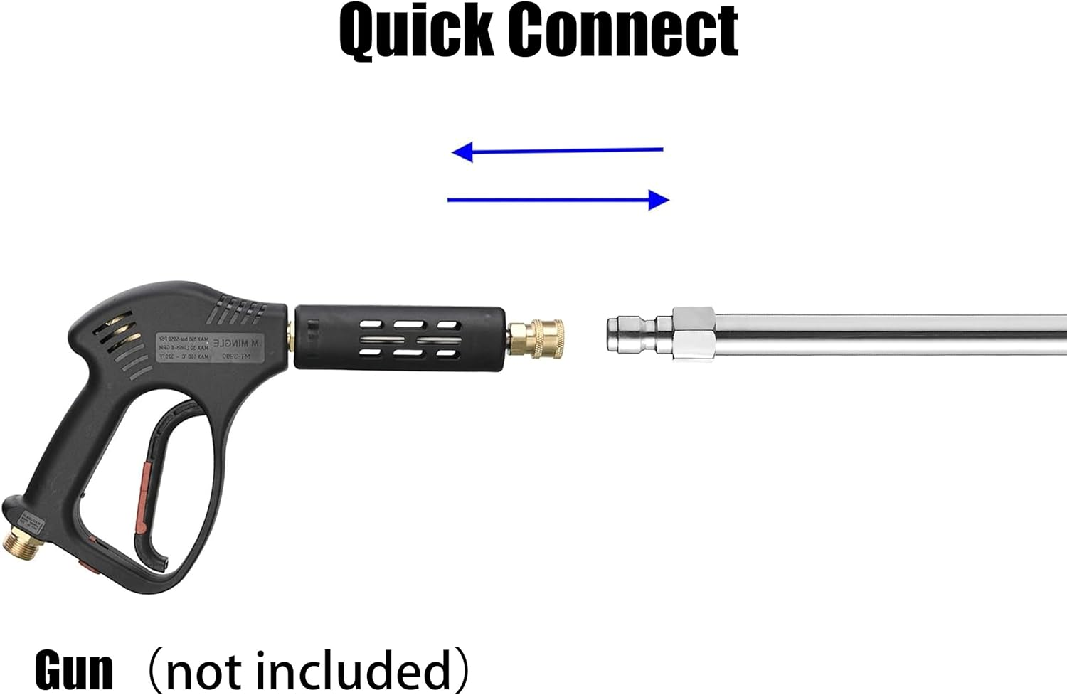 M Mingle Pressure Washer Extension Wand, Power Washer Lance, 17 Inch, 1/4 Inch Quick Connect image number 1