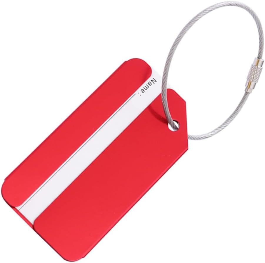 AKOOSY Aluminum Luggage Tags Fashion Multicolour Baggage Tag for Travel Suitcase with Name Card Slot