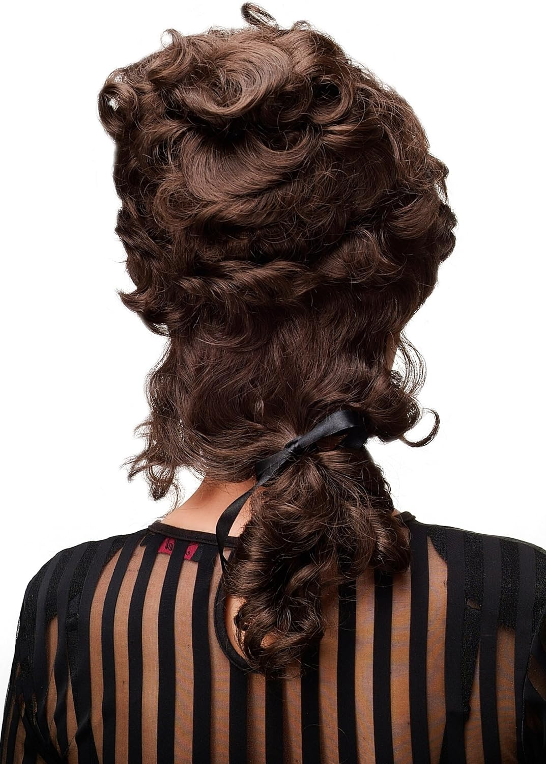 WIG ME up - L.Colonial.Lady-6 Historic Lady Quality Wig Baroque Victorian Colonal Era Beehive Ringlets Curled Chocolate Brown image number 3