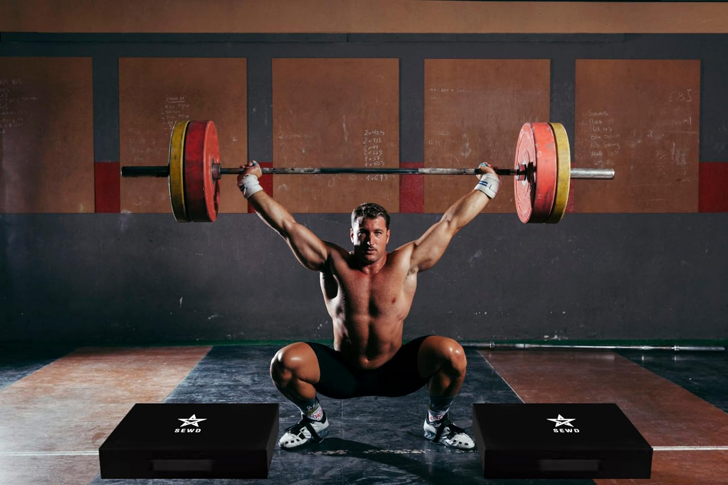 SEWD Weightlifting Crash Pad Noise Reducing Weight Pads for Floor Protection, Set of 2 Silencer Drop Pads image number 5