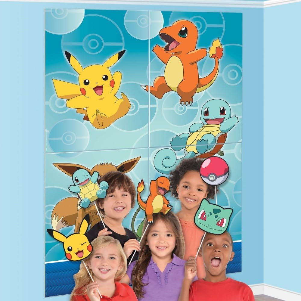 Amscan Pokemon Classic Scene Setter with Props (Pack of 16) image number 1