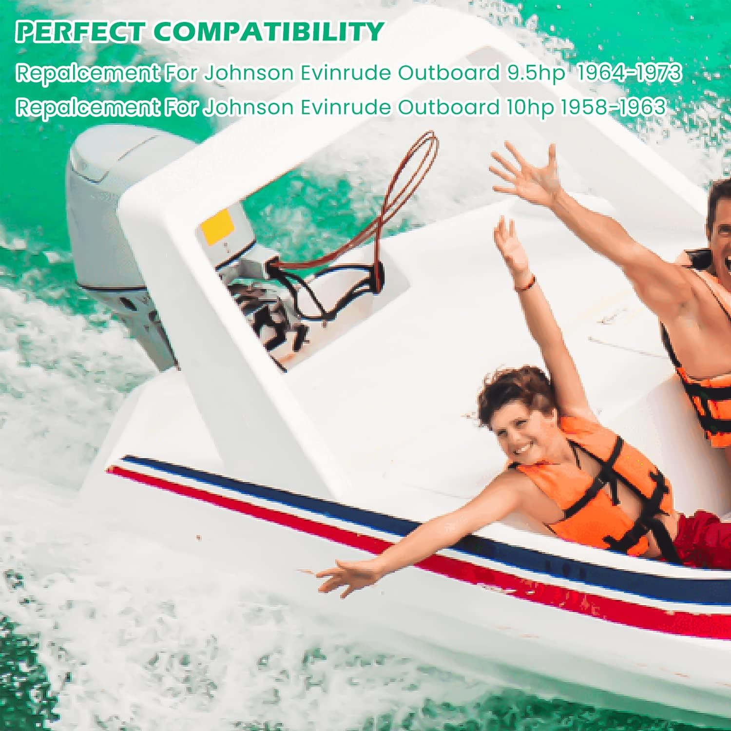 382296 Outboard Water Pump Impeller Replacement Kit for Johnson Evinrude Outboard 9.5Hp 10Hp image number 1