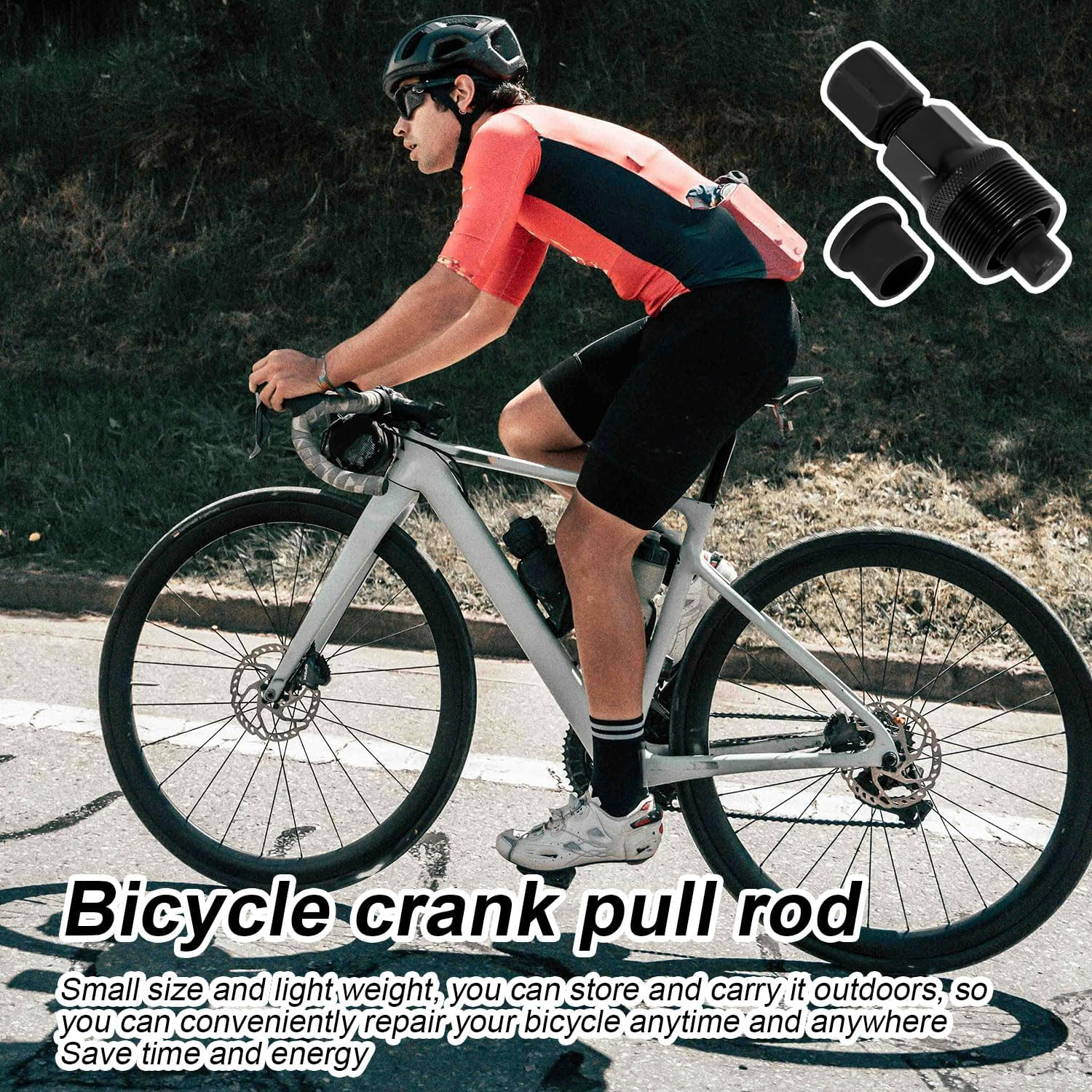 Gosknor 2 Sets Bicycle Crank Puller, Crank Arm Puller Bike Crank Removal Tool Crank Remover for Bicycle Repair & Maintenance (Black) image number 5