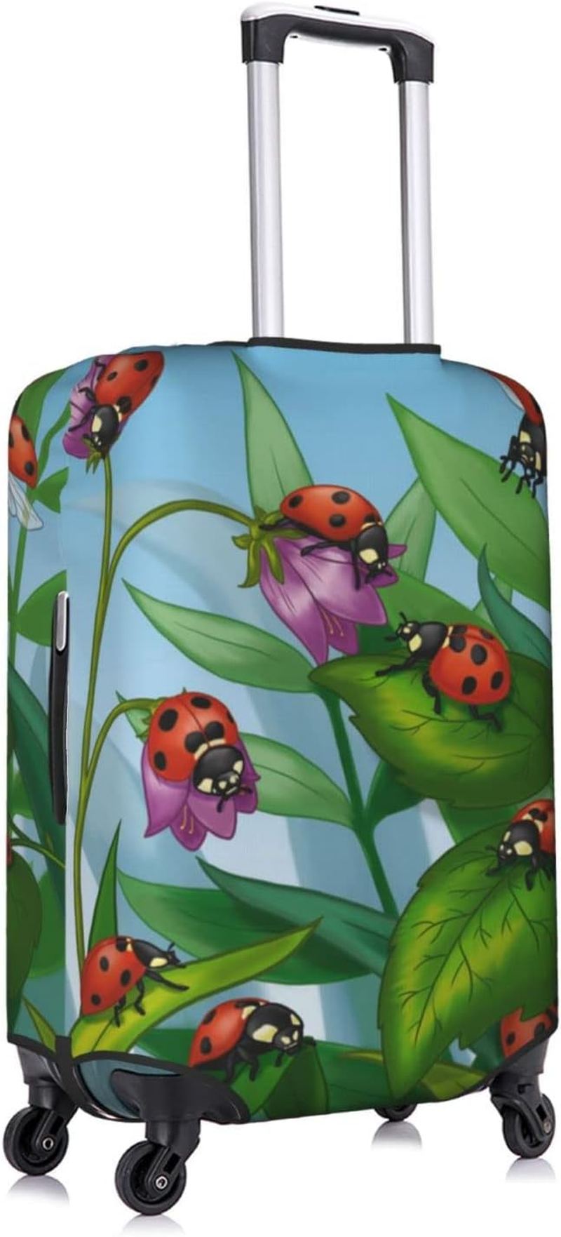 Obabo Butterfly Purple Travel Luggage Cover,Washable Suitcase Cover Protector Anti-Scratch Suitcase Cover Fits 18-32 In, Ladybug, X-Large image number 5