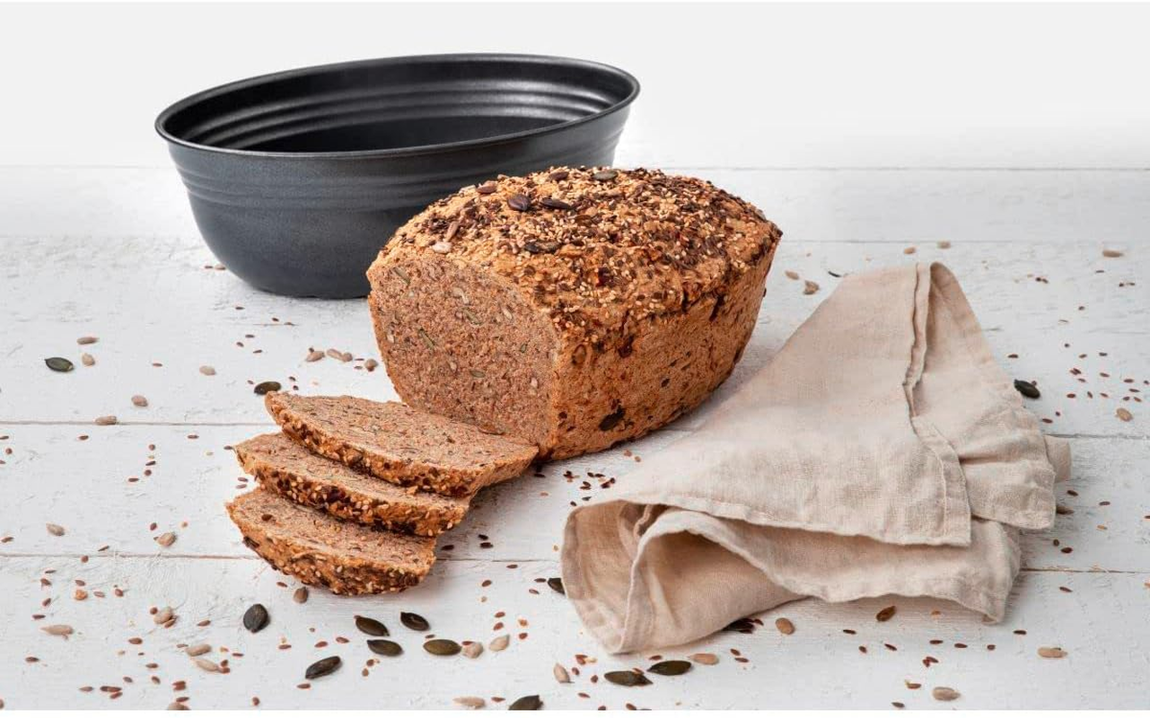 Zenker Z6520 Pure Oval Non-Stick Loaf Pan, 10.5-Inch, Black image number 6