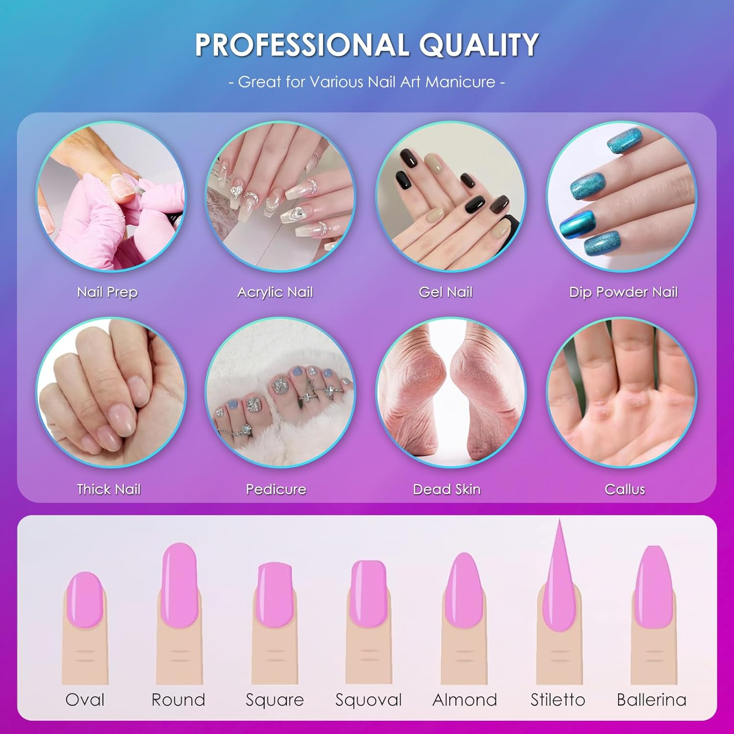 Rolokit 21Pcs Nail Drill Bits Set, 3/32 Inch Nail Bits for Nail Drill E-File, Professional Ceramic Carbide Diamond Drill Bit Set Nails for Acrylic Gel Nails, Home Salon