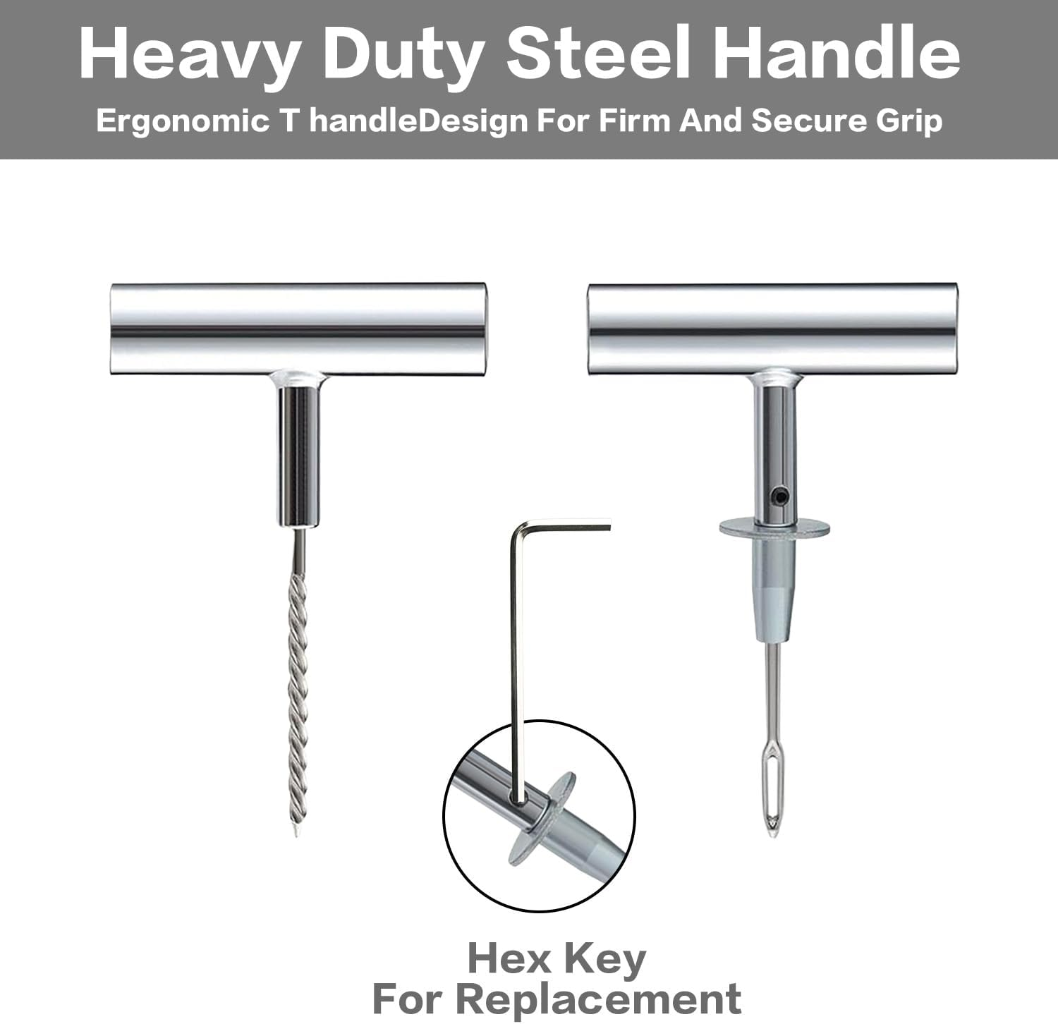 Kaoruo Universal Tire Repair Kit, 37 Piece Tire Repair Tools, Heavy Duty Auto Emergency Tool Kit for Fixing Flat Tires image number 3