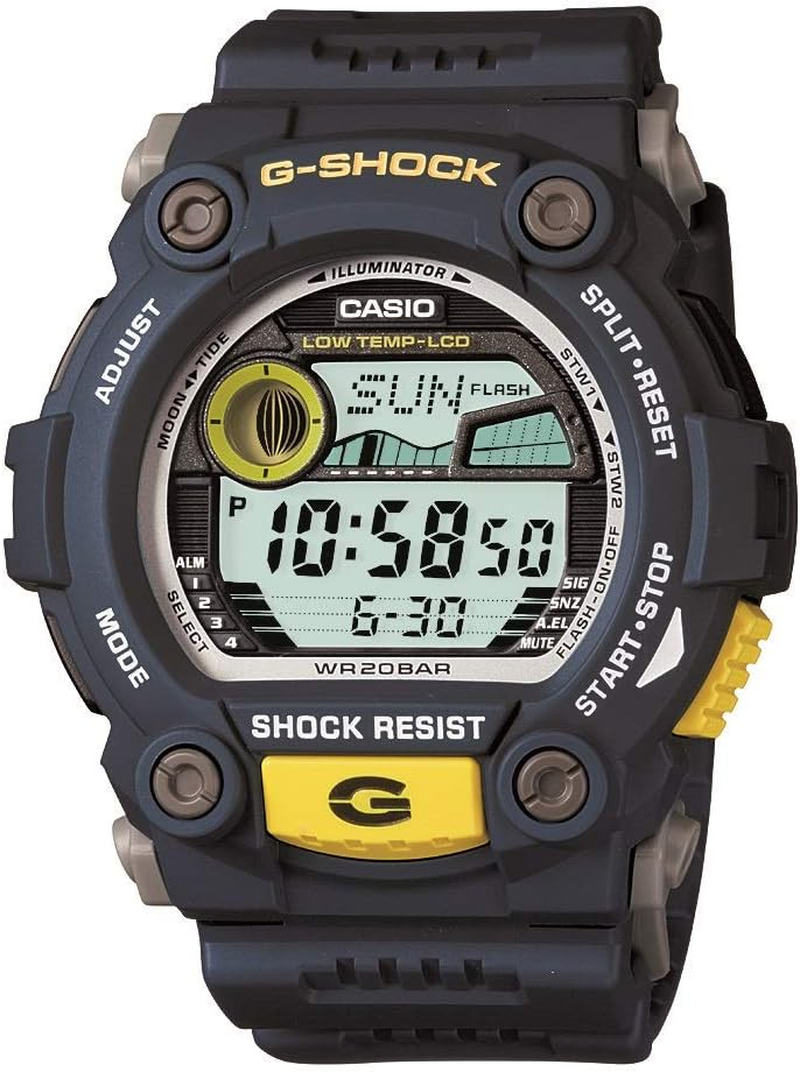 CASIO Men'S G-Shock Tide/Moon Worldtime Digital Watch, Grey Dial, Blue Band image number 2
