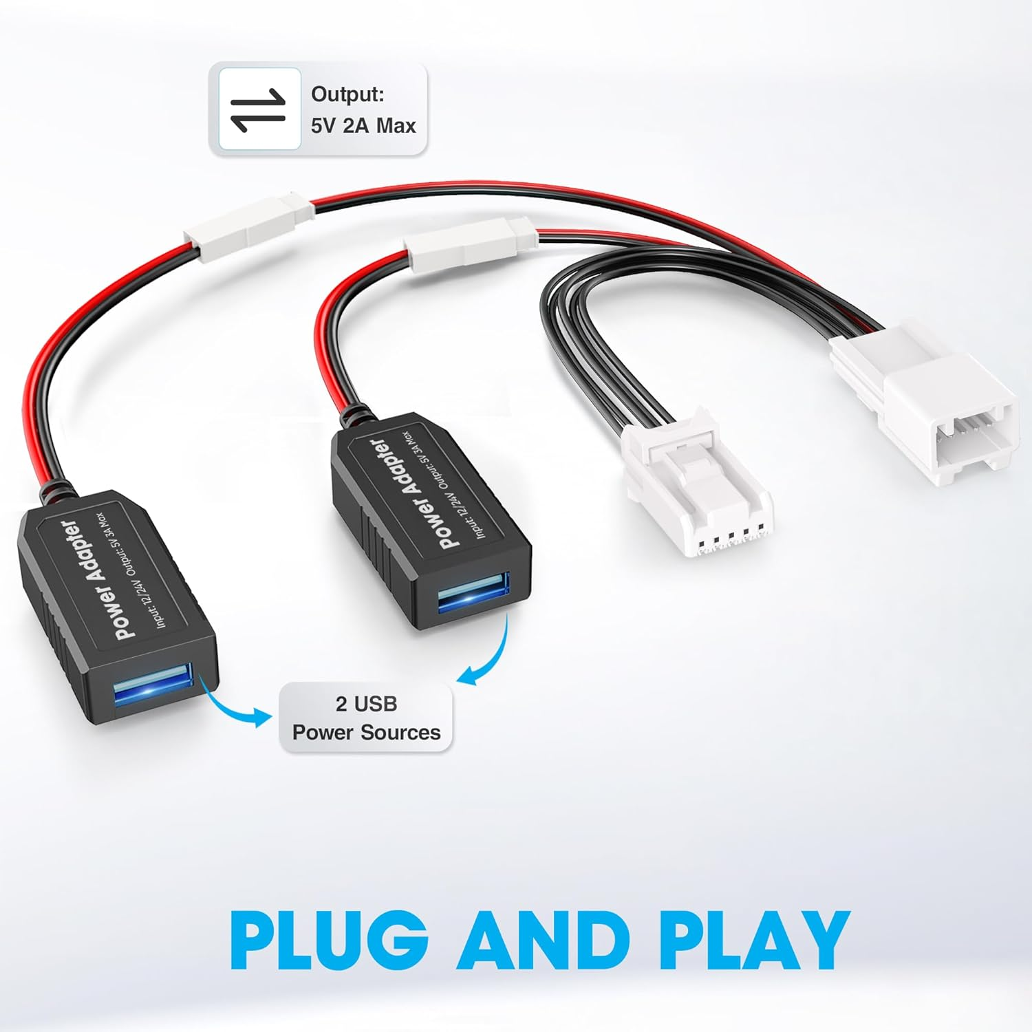 Dashcam Power Adapter,(5P Type E) Fit Subaru Ascent/Crosstrek/Forester/Impreza/Legacy/Outback/Wrx,Connect to Auto-Dimming Rearview Mirror,Power Adapter Charging Cable for GPS Dash Cam Mirror Camera image number 4