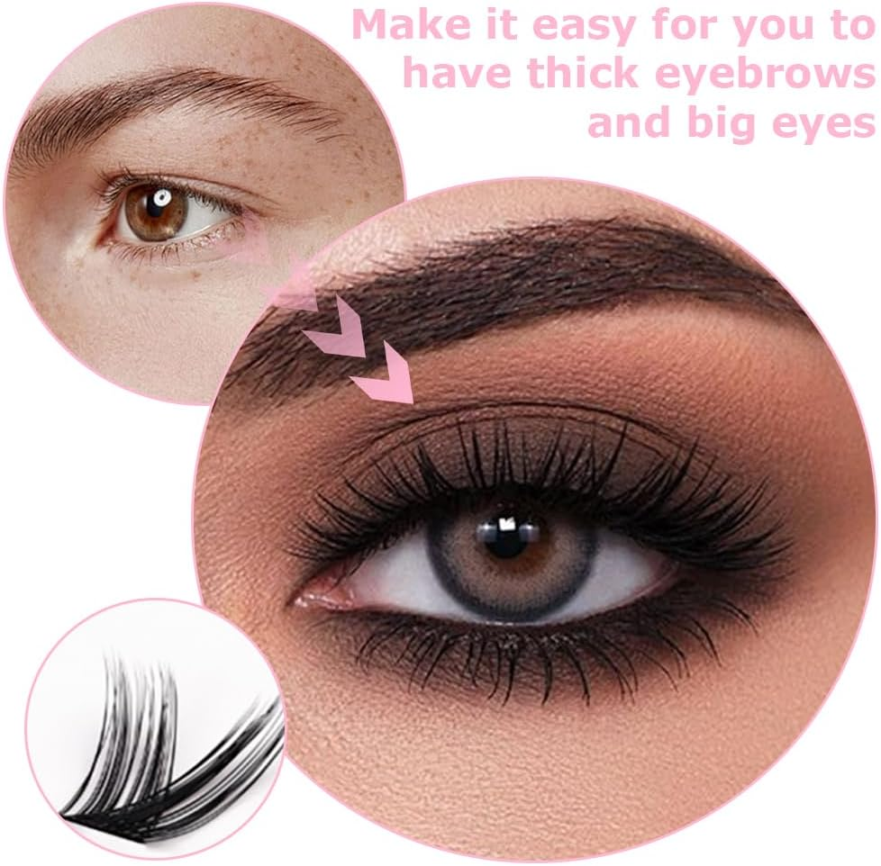 144-Piece DIY False Eyelash Kit, Professional Cluster Lashes Set, Multi-Length Eyelash Extensions &ndash; Mixed Lengths (10Mm/12Mm/14Mm/16Mm) for Natural Volume image number 2