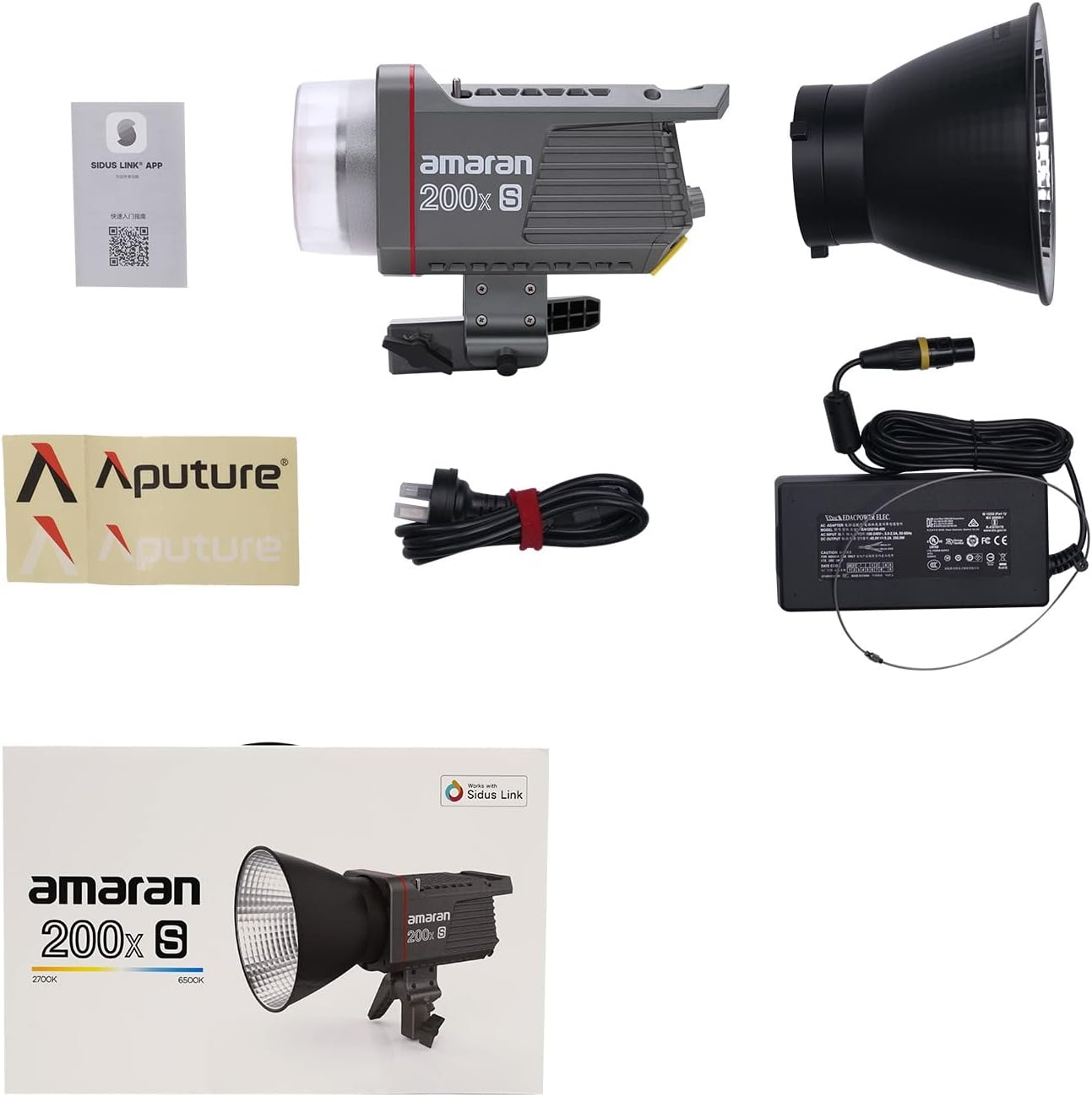 Aputure Amaran 200X S 200Xs 200X-S 200W Bi-Color LED Video Light, DC/AC Power Supply, Bluetooth App Control, CRI95+ TLCI98+, 9 Lighting Effects for Filmmaking Studio Photography (200X Upgrade 2023) image number 5