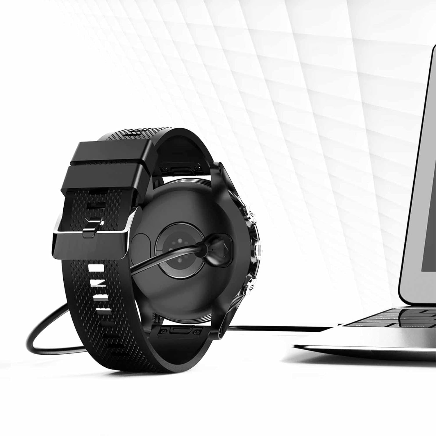 2 Pack 1.6Ft Charger Cable Charing Cord for Garmin Watch Fenix 5 6 7 8, Vivoactive, Instinct, Venu, Tactix, Forerunner, Approach, D2, Venu, Vivomove, Quatix, Dark Gray image number 5