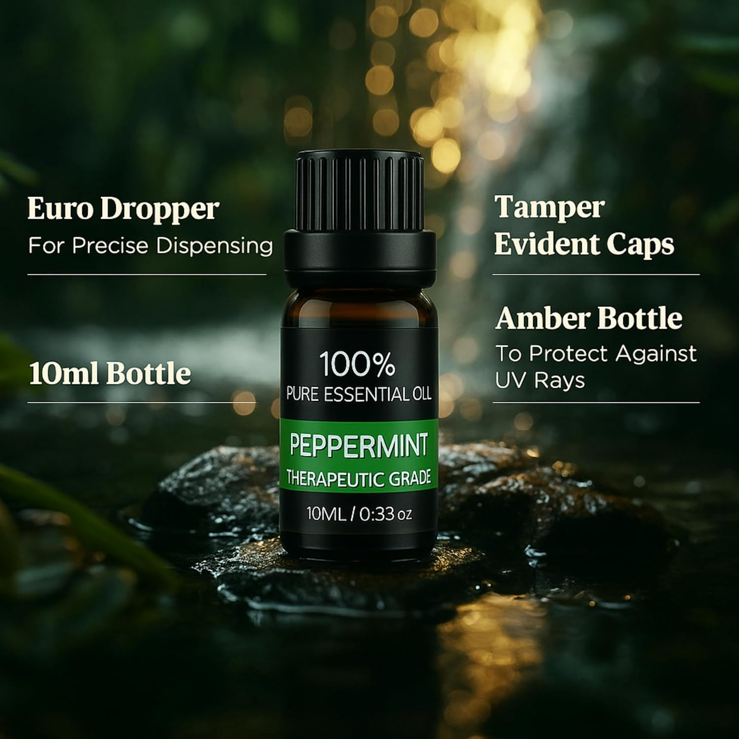 Essentials Oil Set (6 Pack) - 100% Pure Essential Oils | Eucalyptus Oil, Peppermint Oil, Cedarwood Essential Oil, Lemon Essential Oil, Lemongrass Essential Oil, Rosemary Essential Oil, Aromatherapy Oils Gift Set-6 Pack, 10Ml image number 3