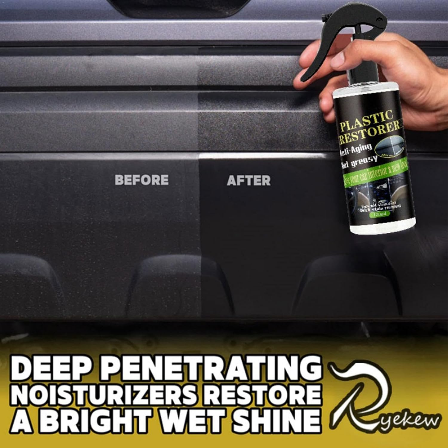 Trim Restorer Automotive | Stain Remover | Trim Restorer Spray Trim Shine Protectant Spray for Automotive Interior image number 1