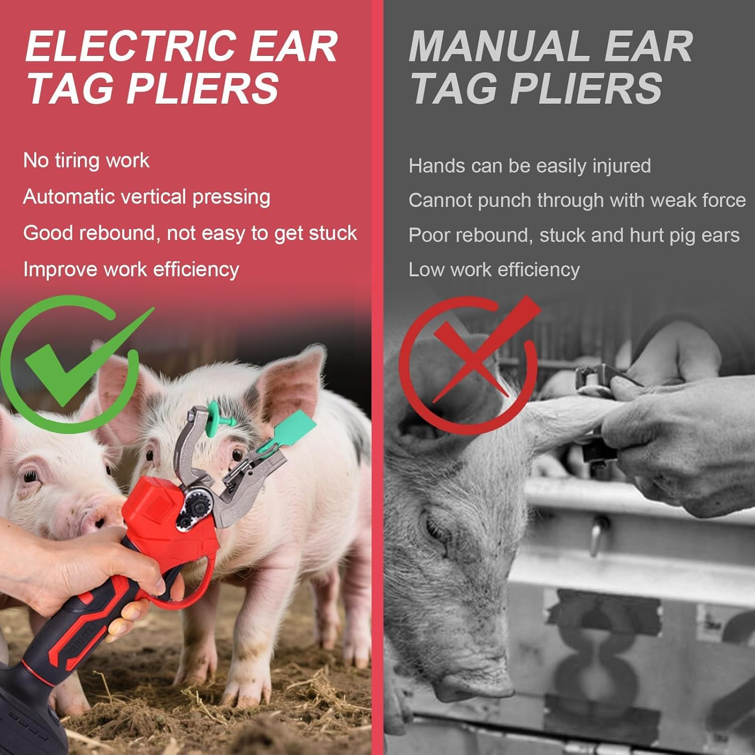 Cordless Tagger & Livestock Tagging Tool,Electric Cow Ear Tagger,Removable Battery,Cattle Battery Operated Ear Tagger,For Rapid Marking of Pigs, Cattle and Sheep image number 1