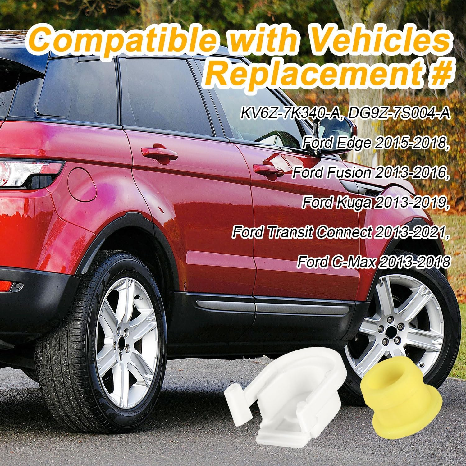 2Pcs Transmission Shifter Bushing Set, OEM# KV6Z-7K340-A Transmission Shifter Cable Bushing and Cap Shift Cable Connector Bushing Car Accessories Compatible with Ford