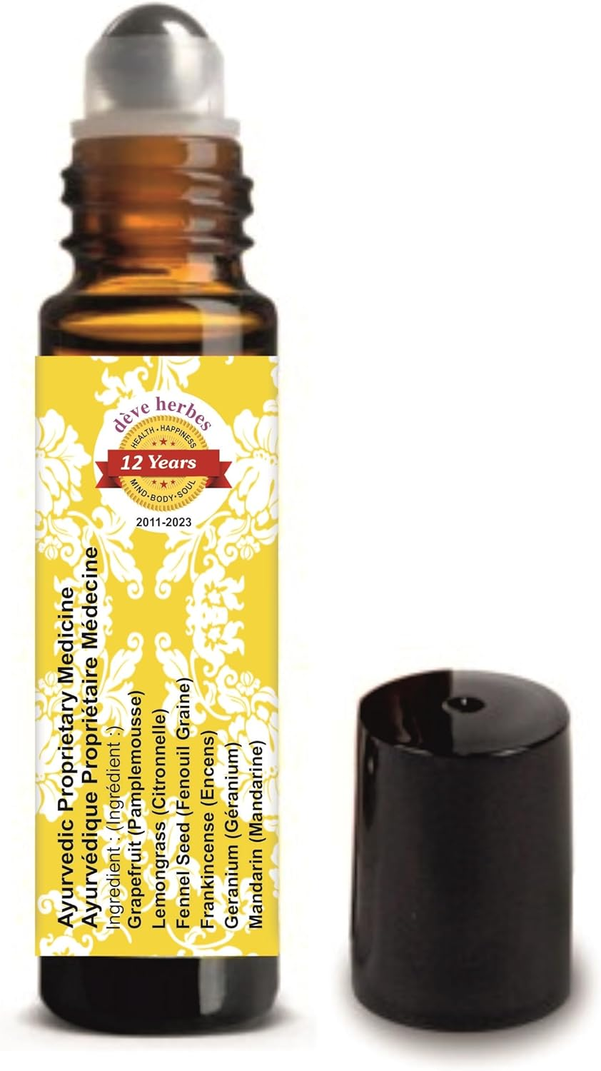 Deve Herbes under Eye Serum - for Dark Circles & Puffy Eyes. Blend of German Chamomile, Coffee, Sandalwood, Rose Geranium, French Lavender & Fennel Seed Essential Oils 10Ml (0.33Oz) image number 3