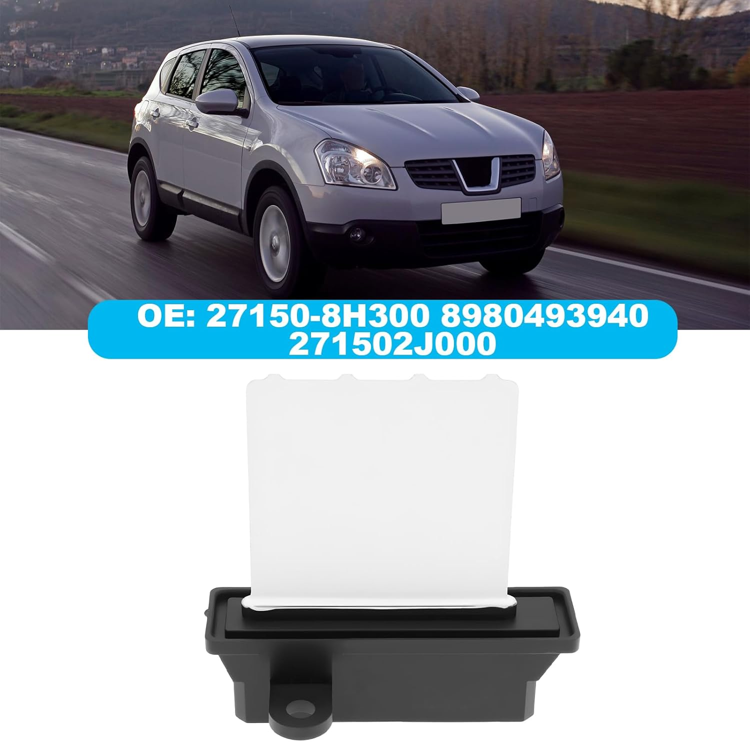 Car Blower Fan Resistor 27150-8H300 8980493940 Compatible with Nissan Qashqai Mk1 JJ10 J10 2007-2015 NV200 2010-2018 image number 5