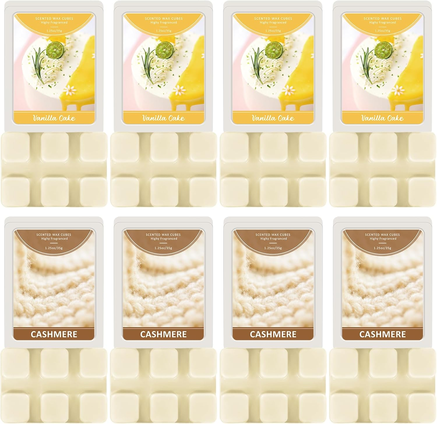 LA BELLEF&Eacute;E Wax Melts, Cashmere Scent Wax Cubes 4 Pack, Soy Wax for Candle Making,Wax Cubes, Christmas Decoration and Home Fragrance - Vanilla Cake Cashmere