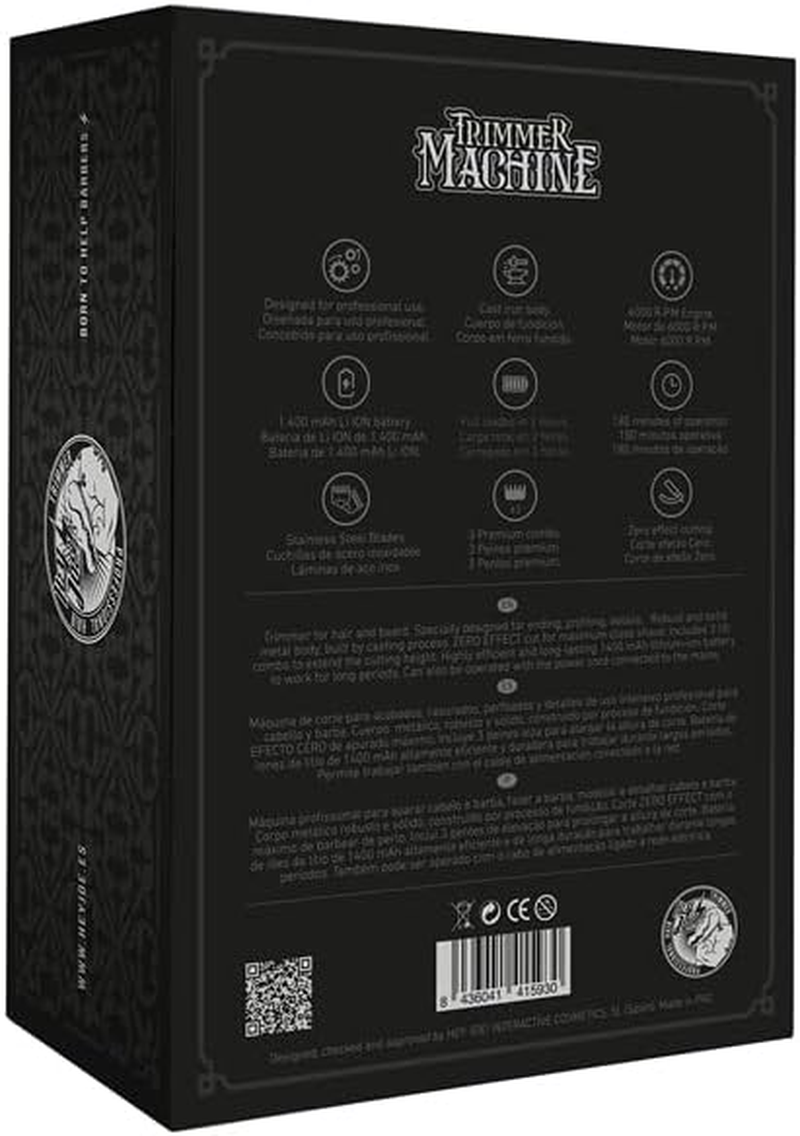 Hey Joe Trimmer Machine Professional Hair and Beard Trimmer 6000 R.P.M Silver image number 5