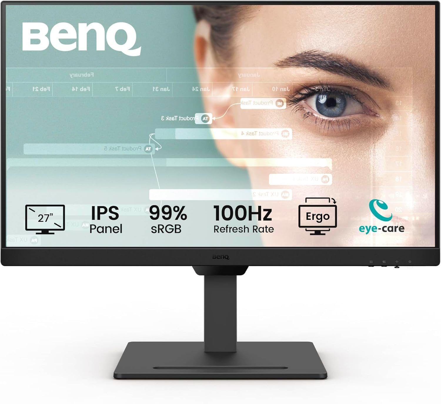 Benq GW2790T 27&rdquo; IPS 1080P Home Office Monitor, FHD, 100Hz, Ergo Design, High Refresh Rate, 99% Srgb, VESA Mediasync, B.I, Flicker Free, Low Blue Light, Epaper, Coding Mode, T&Uuml;V Rheinland Certified image number 6