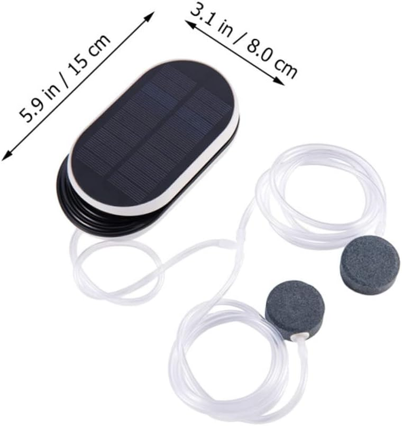 Balacoo Portable Solar Oxygen Aerator Pump with Pure Copper Core and Built Lithium Battery Low Noise Hydroponic Air Pump for Outdoor Fish Tanks Ponds and Garden Plants Oxygenation image number 3