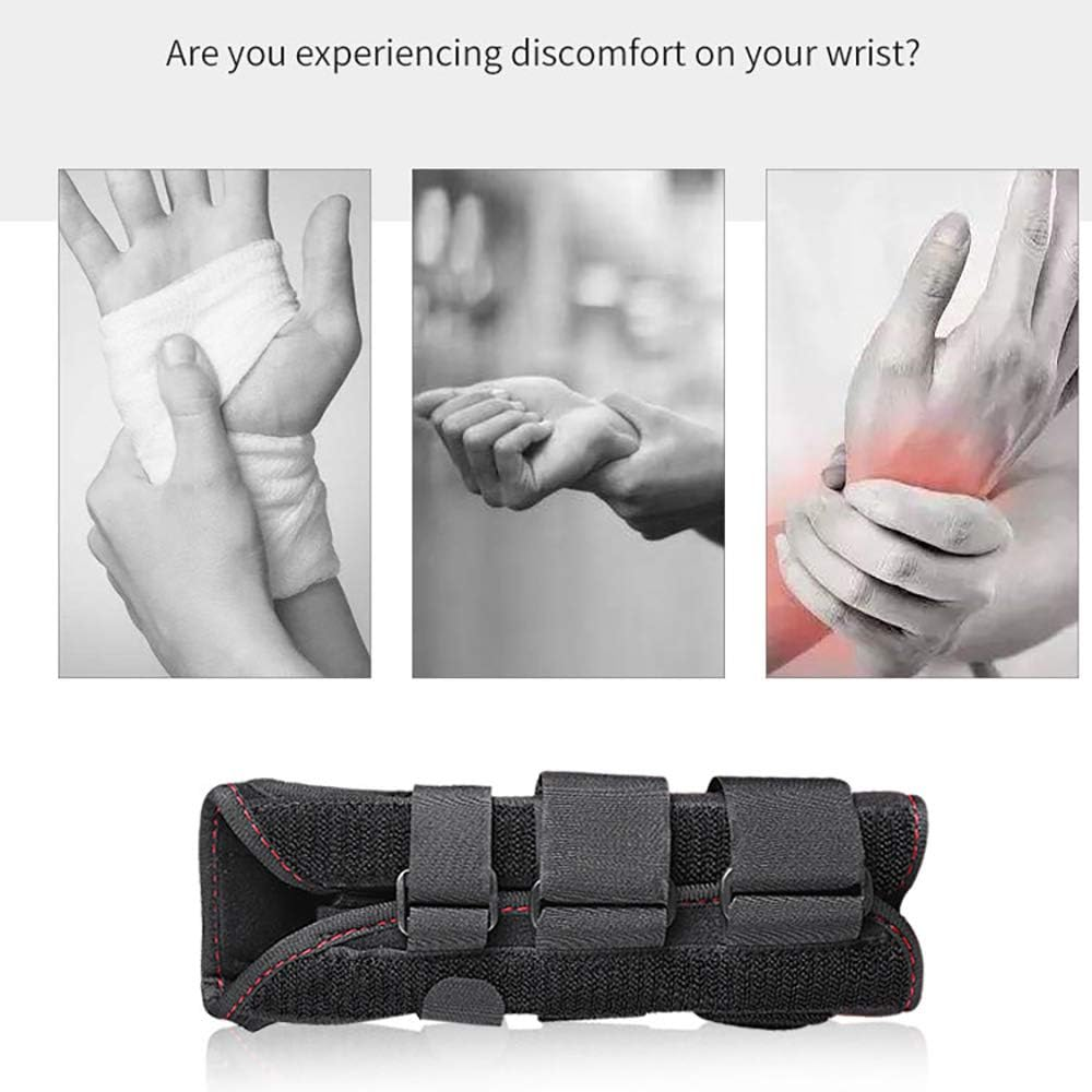 Wrist Brace for Carpal Tunnel, Adjustable Wrist Support Brace with Splints Left&Right Hand, Arm Compression Hand Support for Injuries, Wrist Pain, Sprain, Sports [Single]