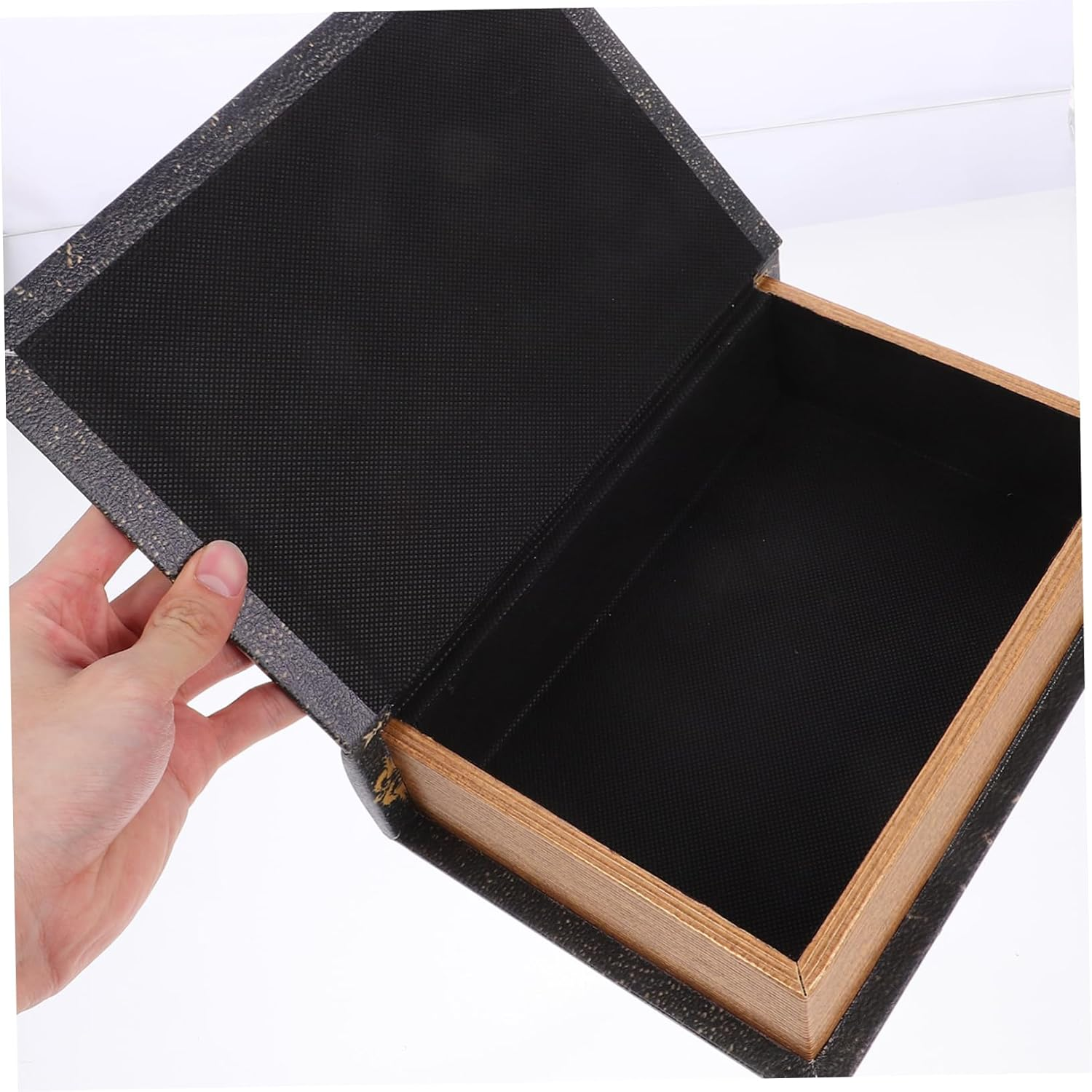 Zerodeko Vintage Imitation Book Decorations Faux Book Box for Storage Decorative Box for Decoration Wooden Shaped Storage for Home Office Display image number 2