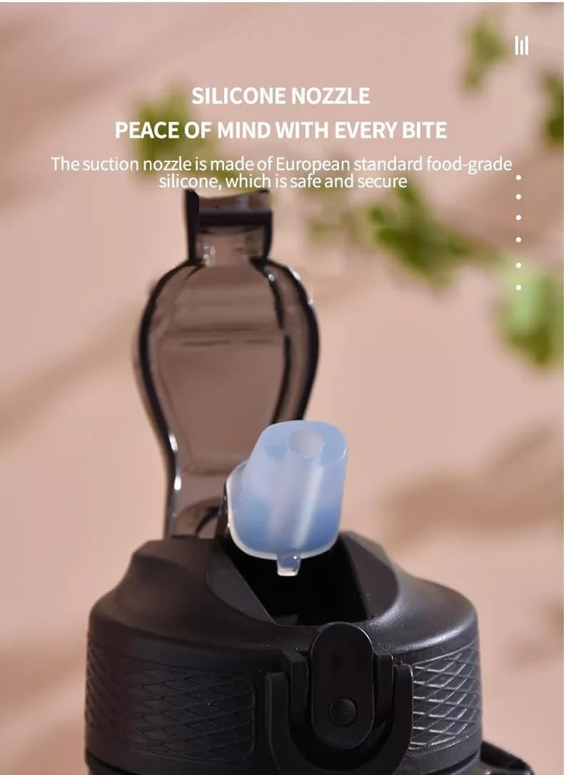 Aegon Gym Water Bottle Sports (BPA Free) | Motivational Time Marked Sipper Bottle for Gym, Office, School, Boys, Girls | Stylish Gym Bottle for Men & Women | Leak Proof Sports Shaker 1 Litre