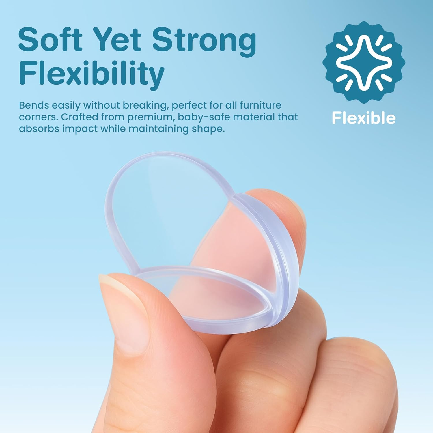 Corner Protector for Baby, Pack of 15 Clear & Transparent Edge Guards for Baby Proofing, Safety Furniture Corner Protectors for Furniture to Prevent Injuries (Ball Shaped) image number 6