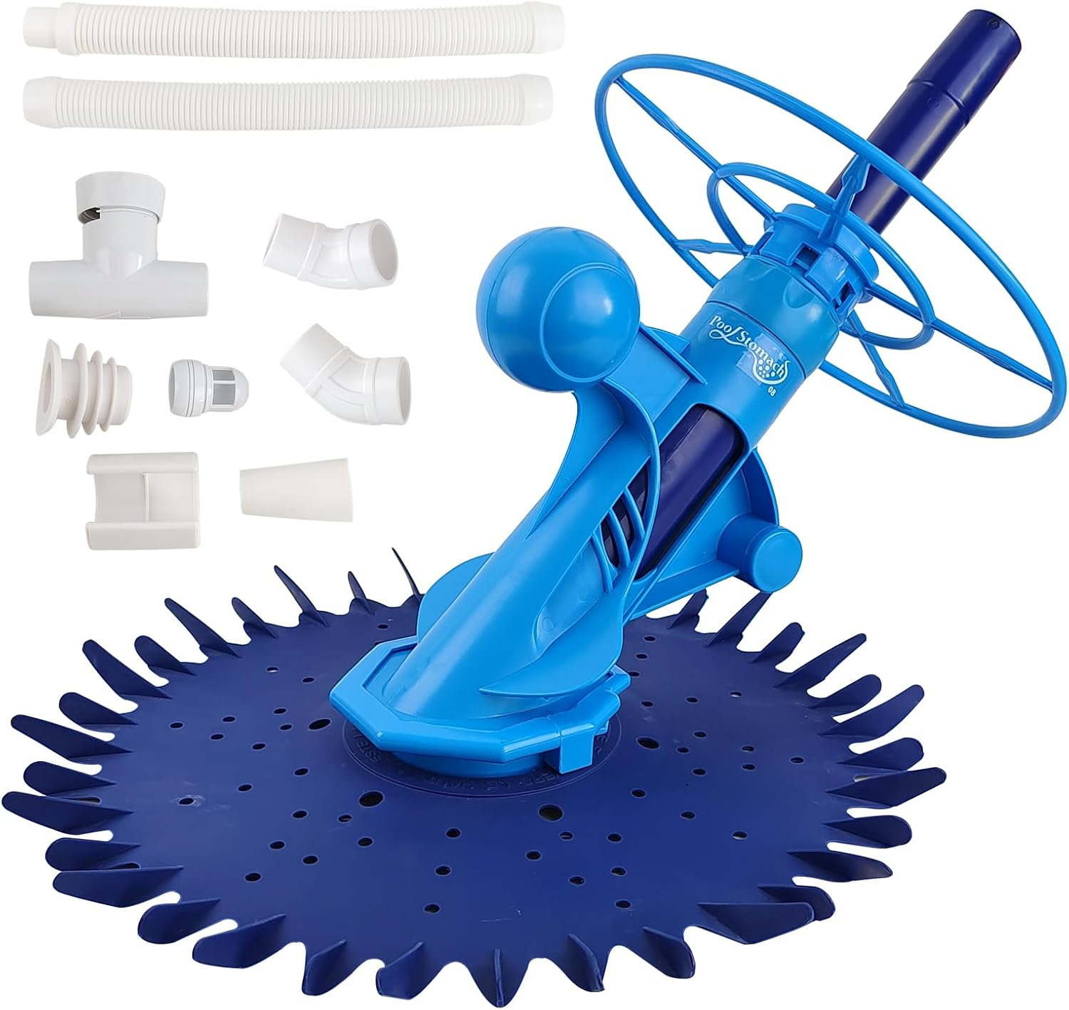 Pool Vacuum Anti-Slip for Inground Pools,Automatic Sweeper Pool Crawler Type Suction Cleaner with 10M Hoses, Silence Working with Super Diaphragm into Pool Stomach 1808