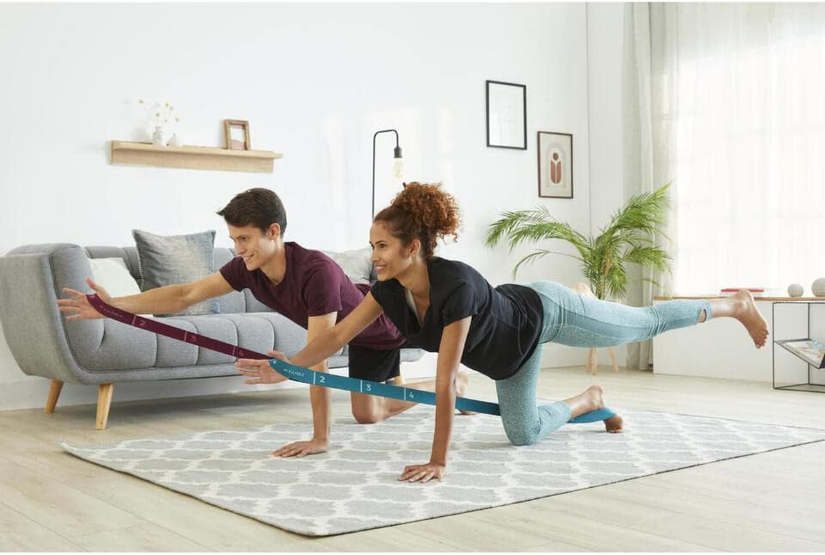 Nyamba Decathlon Fitness Resistance Textile Band, Purple, 10 Kg Unique Size image number 5