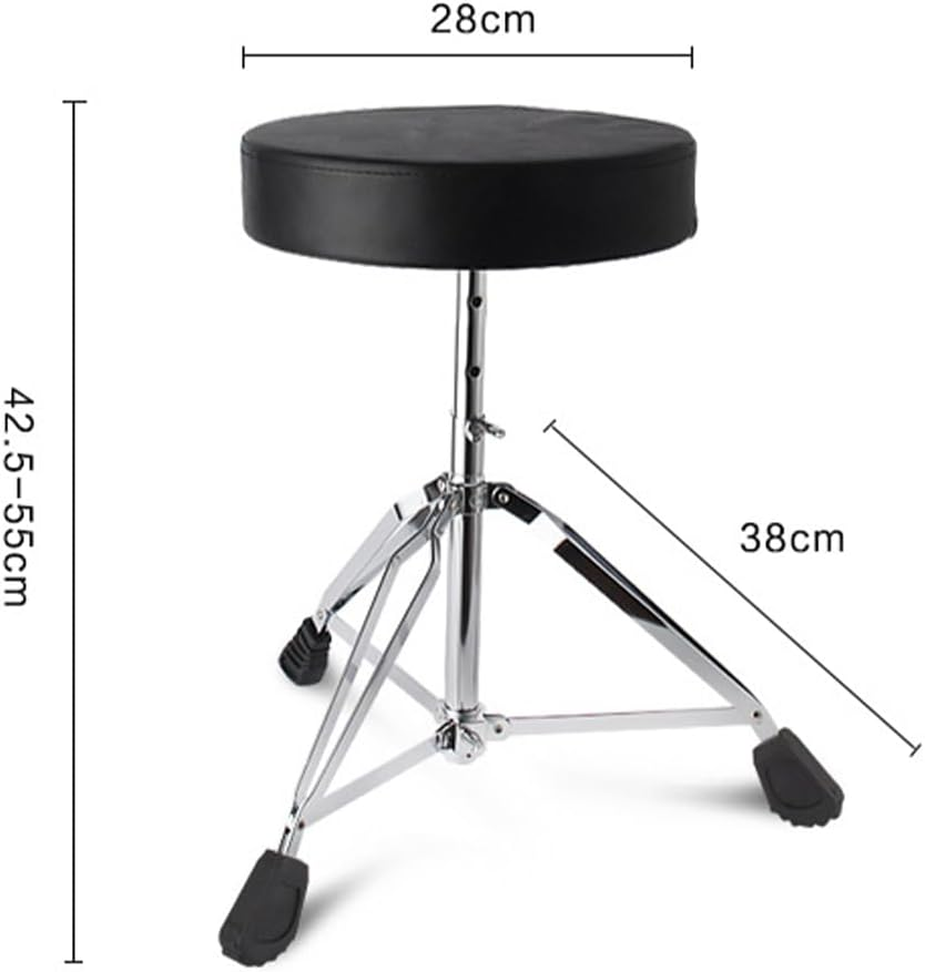 Foldable Drum Seat/Padded Drum Throne Stool,Height Adjustable Drumming Stool & round Thick Padded Drum Seat,Portable Drum Chair for Adults Beginners Drummers image number 1