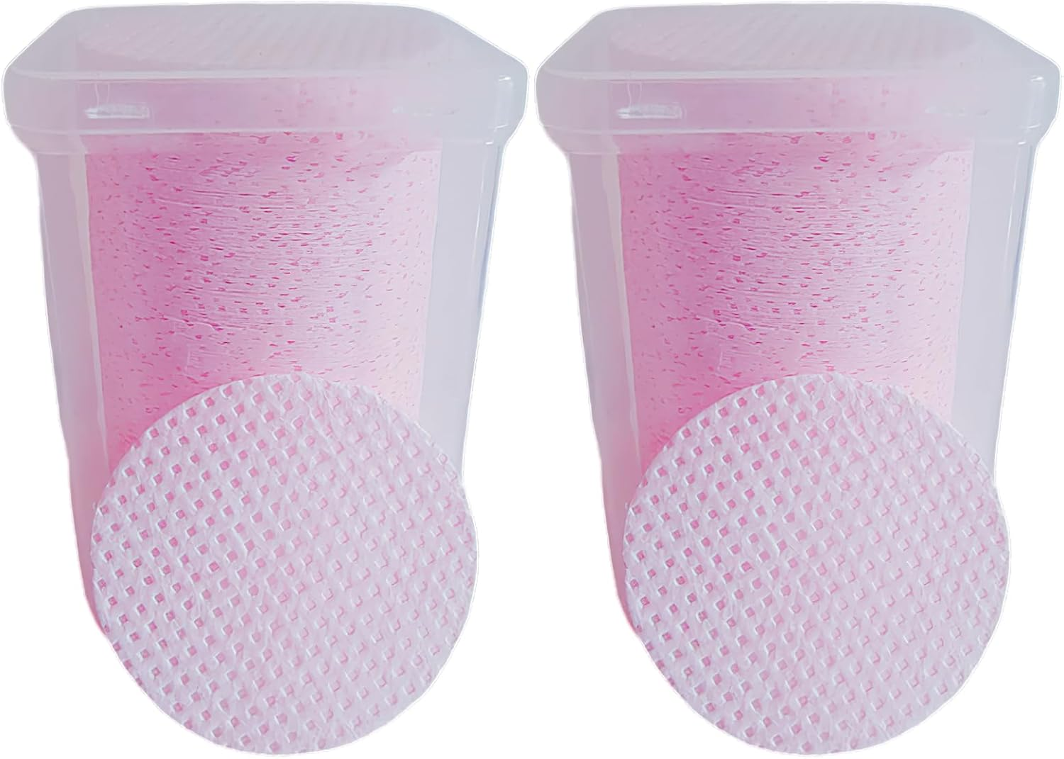 Rstigiker 400 Pcs Lint Free Nail Wipes - round Non-Woven Soft Super Absorbent Dry Wipes for Nail Polish Remover, Eyelash Extensions and Nail Art (Pink) image number 3