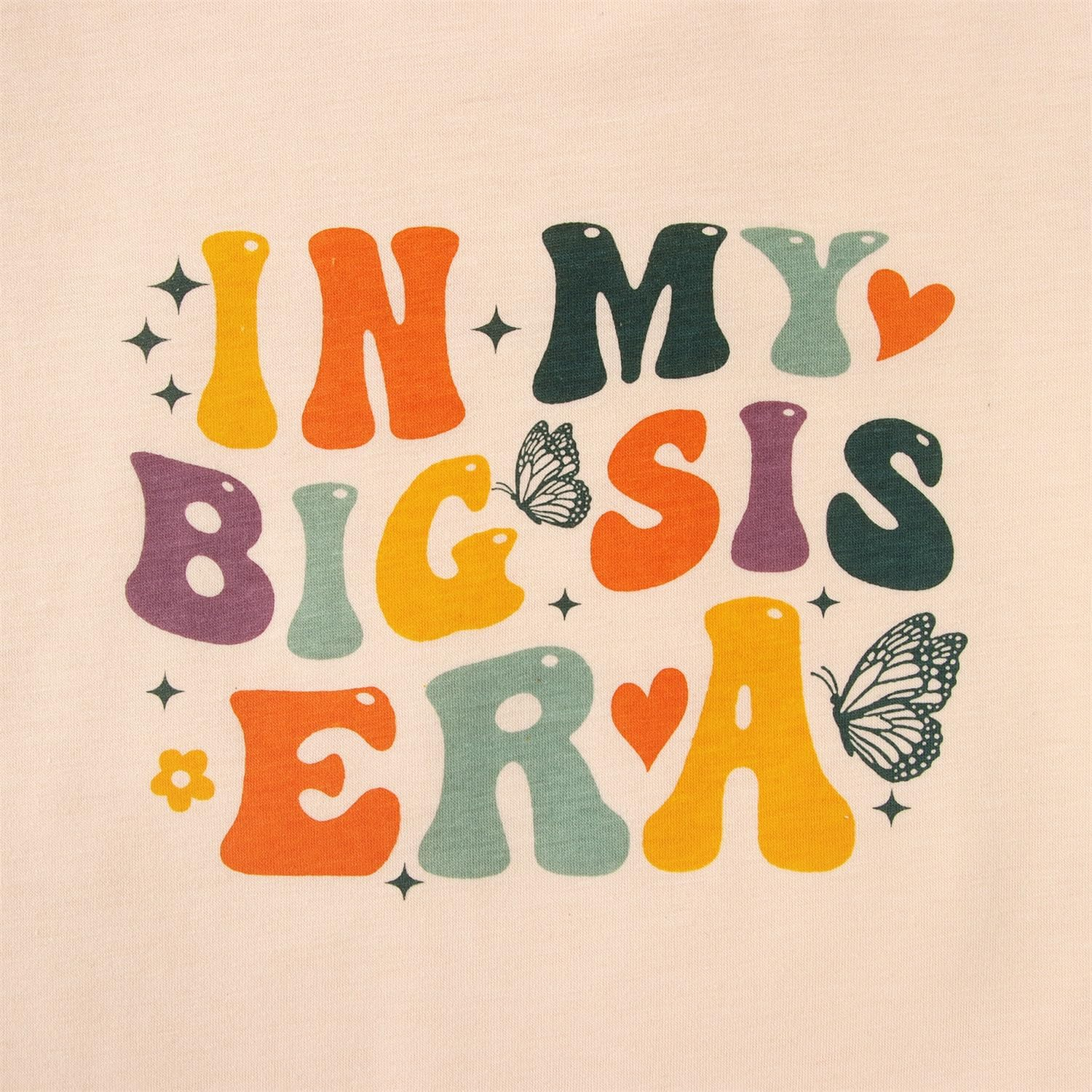 KEKEMI in My Big Sis Era Graphic Shirt Toddler Girl Promoted to Big Sister T-Shirt Baby Short Sleeve Summer Crewneck Tee Tops image number 6