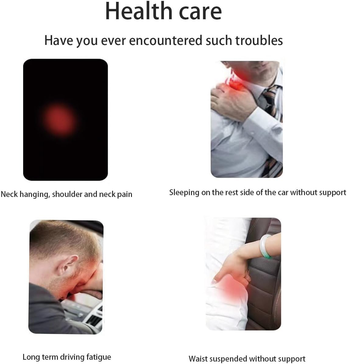 Car Seats, Car Waist Support Cushion, Memory Foam Neck Pillow Backrest Cushion Head Pillow Neck Pillow, Ergonomically Designed Four Seasons GM Office Seat Cushion (Yun Mo Grey Waist Cushion) image number 1