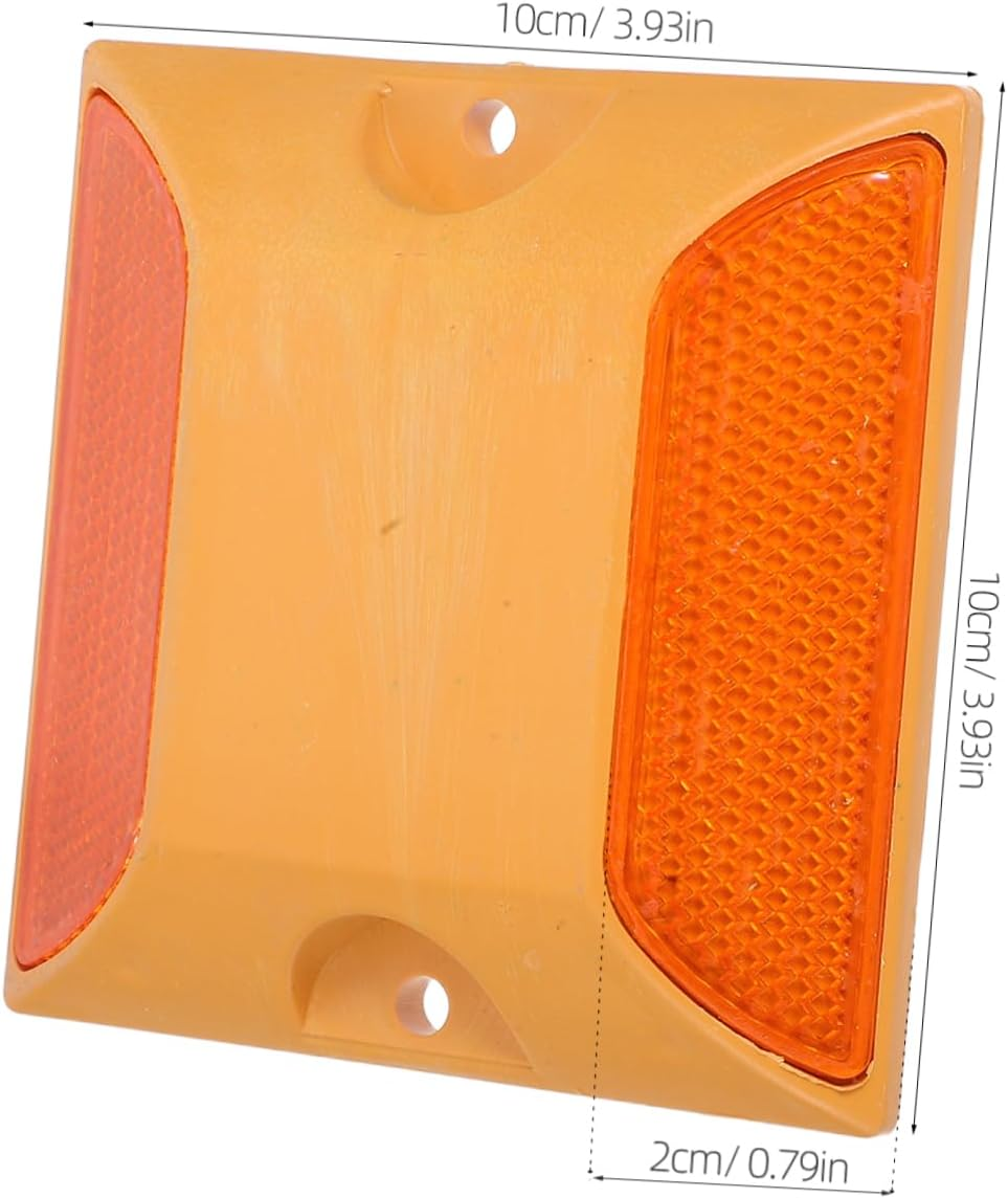 4Pcs High Reflective Plastic Road Studs Markers Pavement Reflective Dots for Driveway Safety image number 4